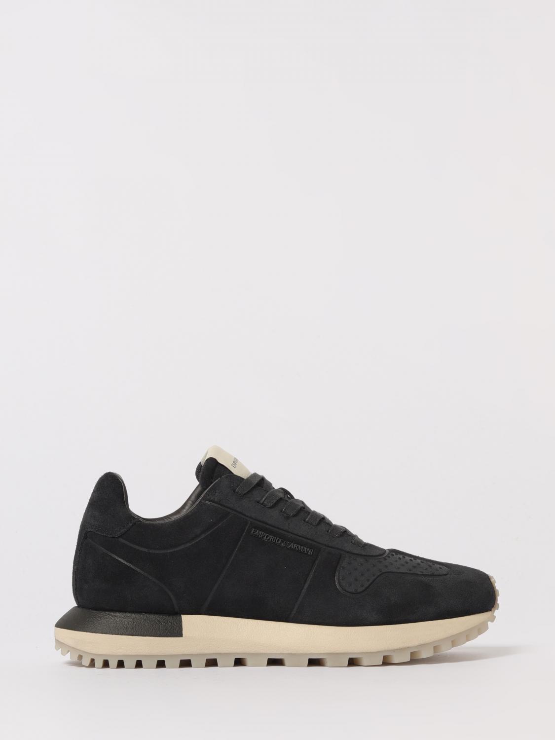 Emporio Armani Sneakers  Men Color Navy In Animal Print