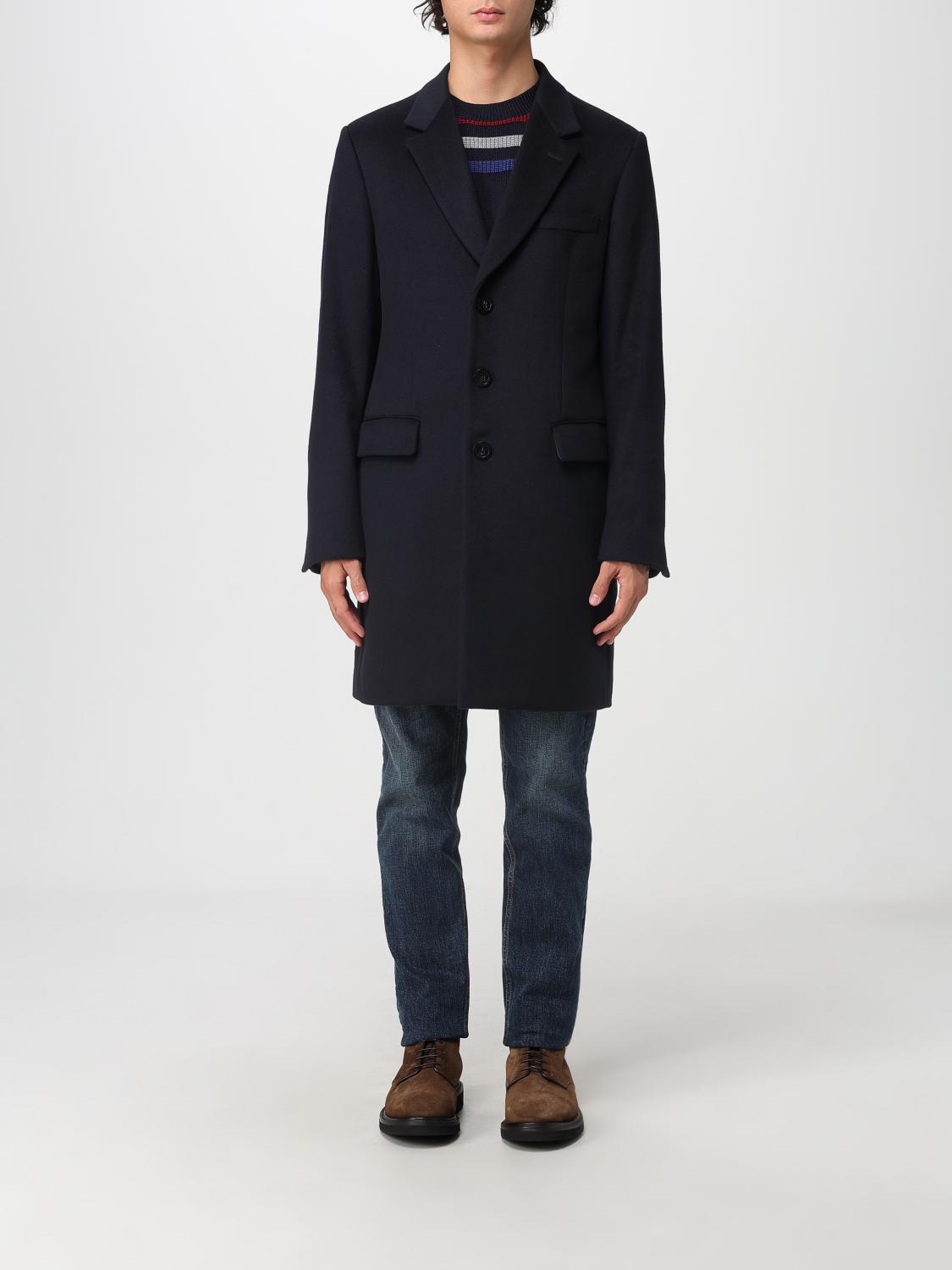 Coat EMPORIO ARMANI Men color Navy