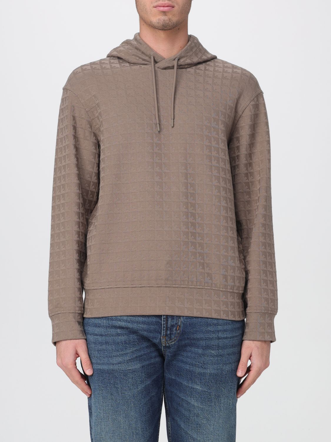 Emporio Armani Sweatshirt Men Color Brown