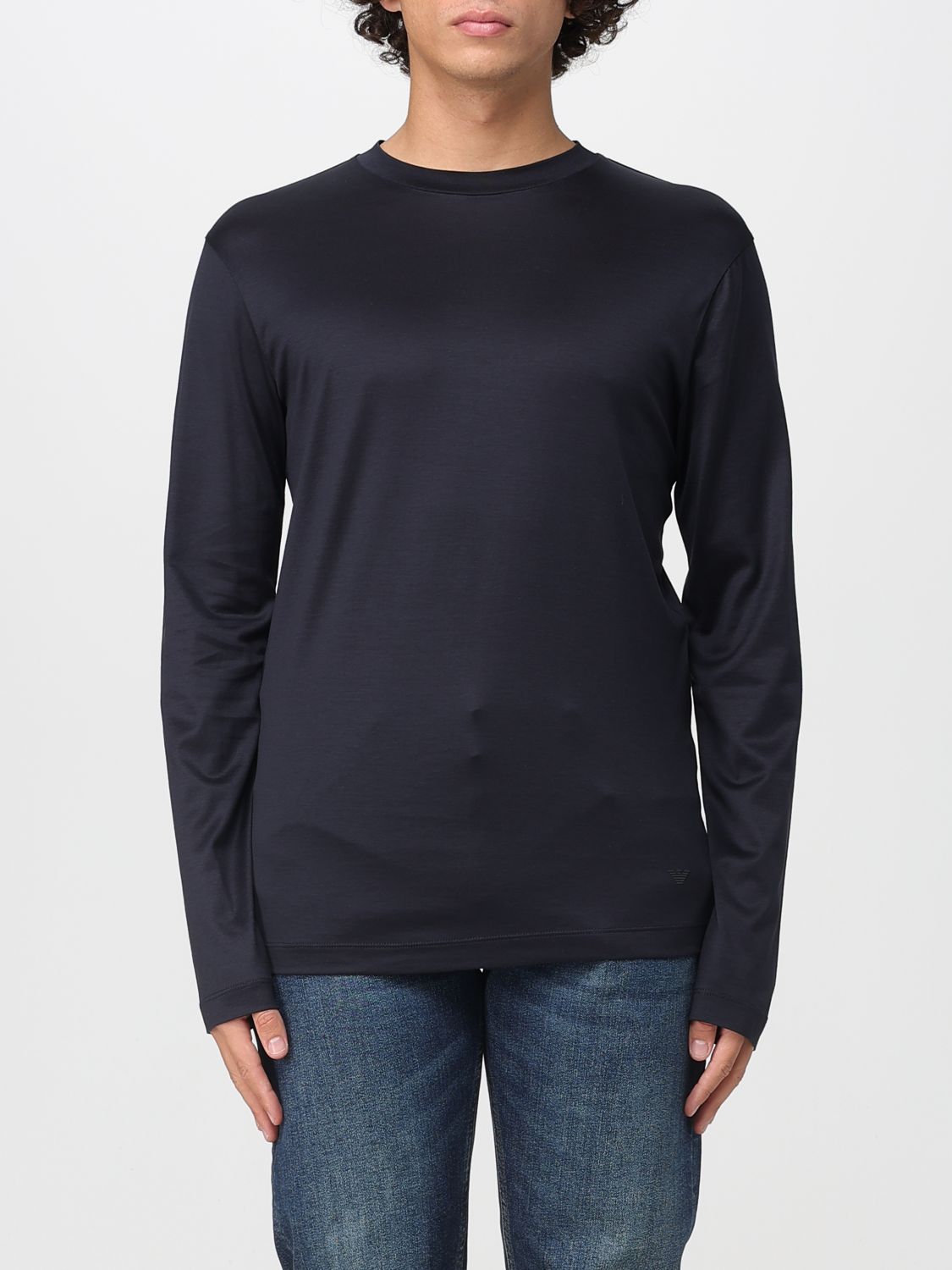 Emporio Armani T-shirt  Men Color Navy In Gray