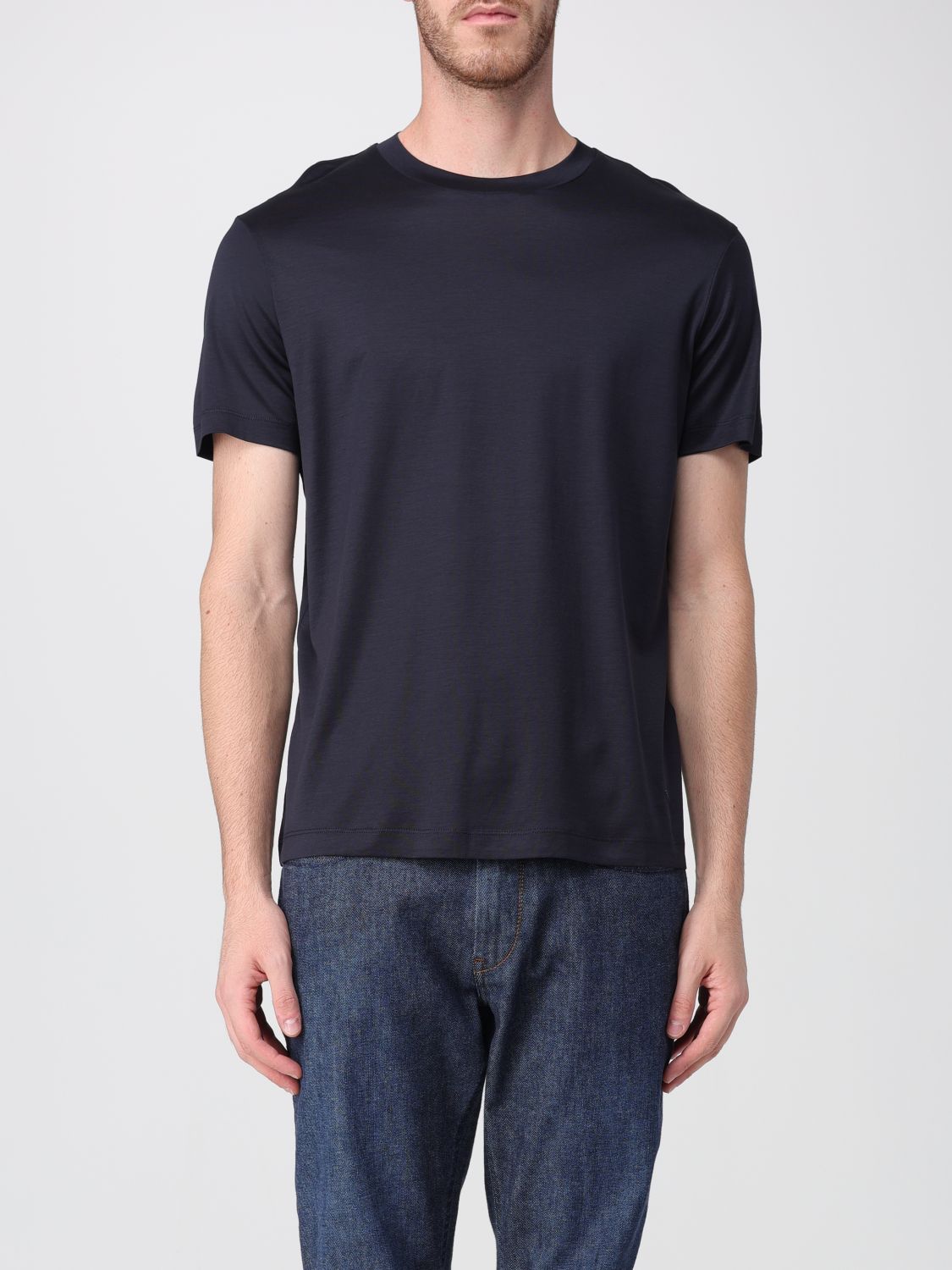 Emporio Armani T-shirt Men Color Navy In Blue