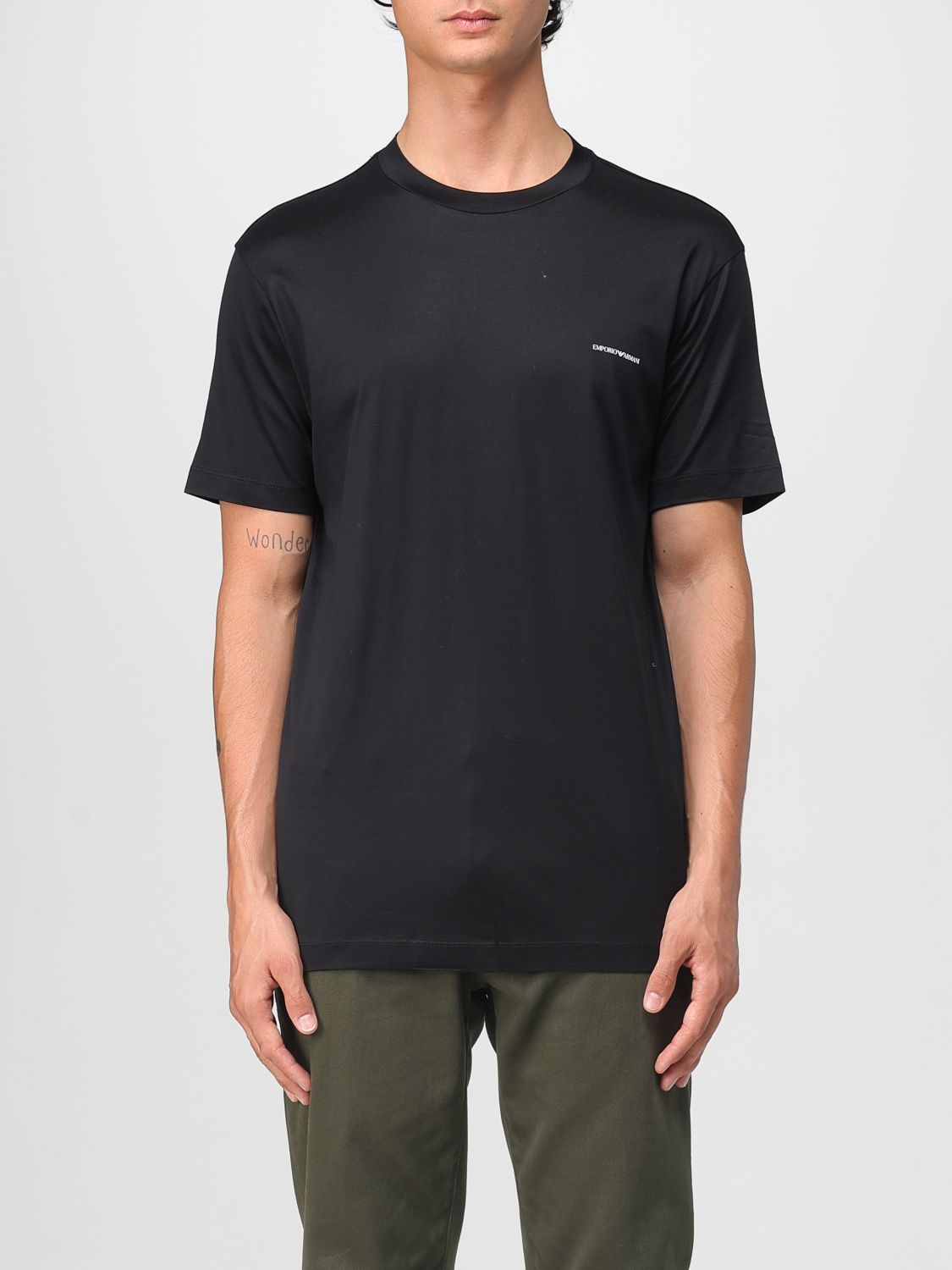 Emporio Armani Herren Schwarz T-Shirt Men Color