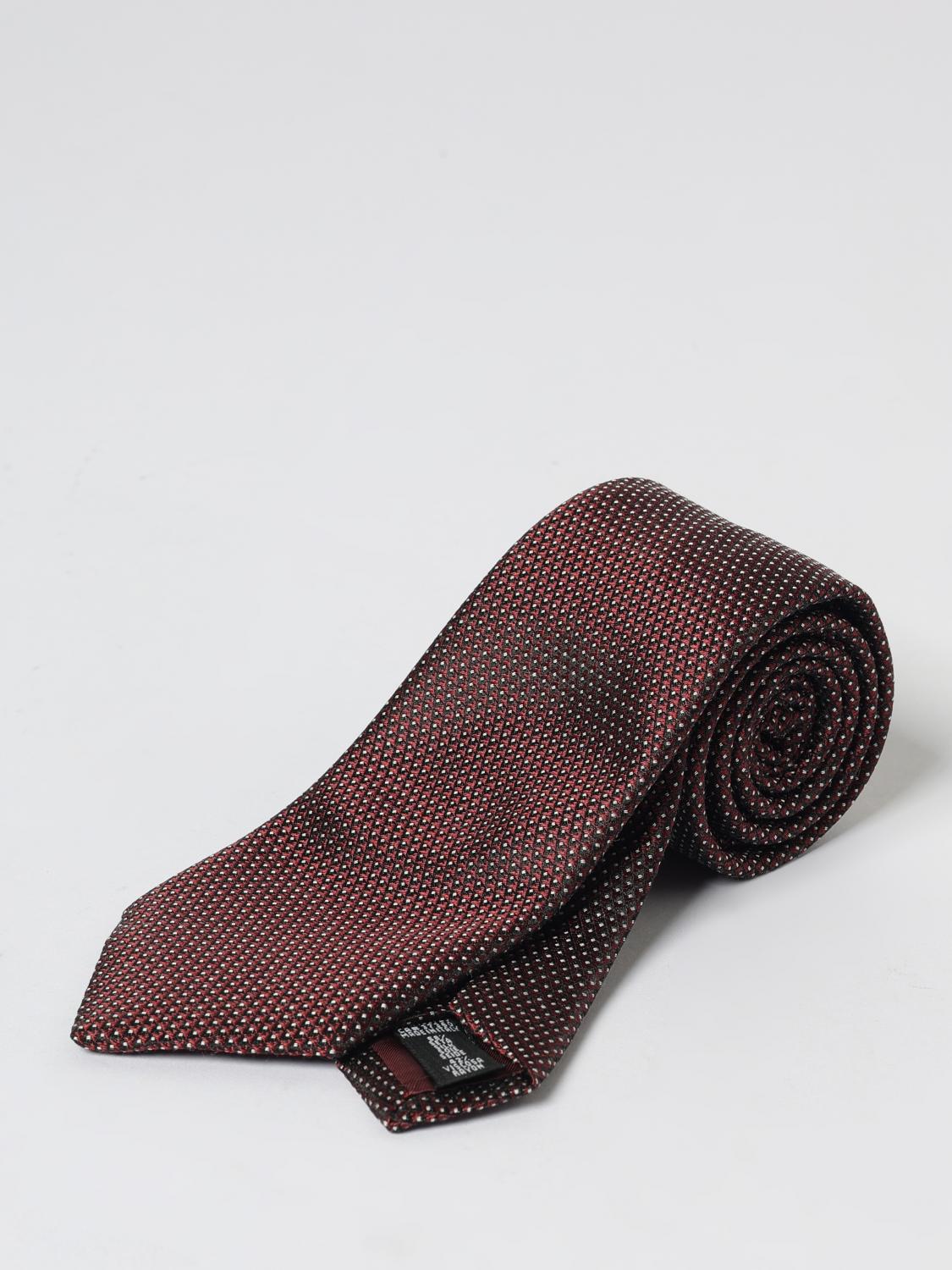 Tie EMPORIO ARMANI Men color Burgundy