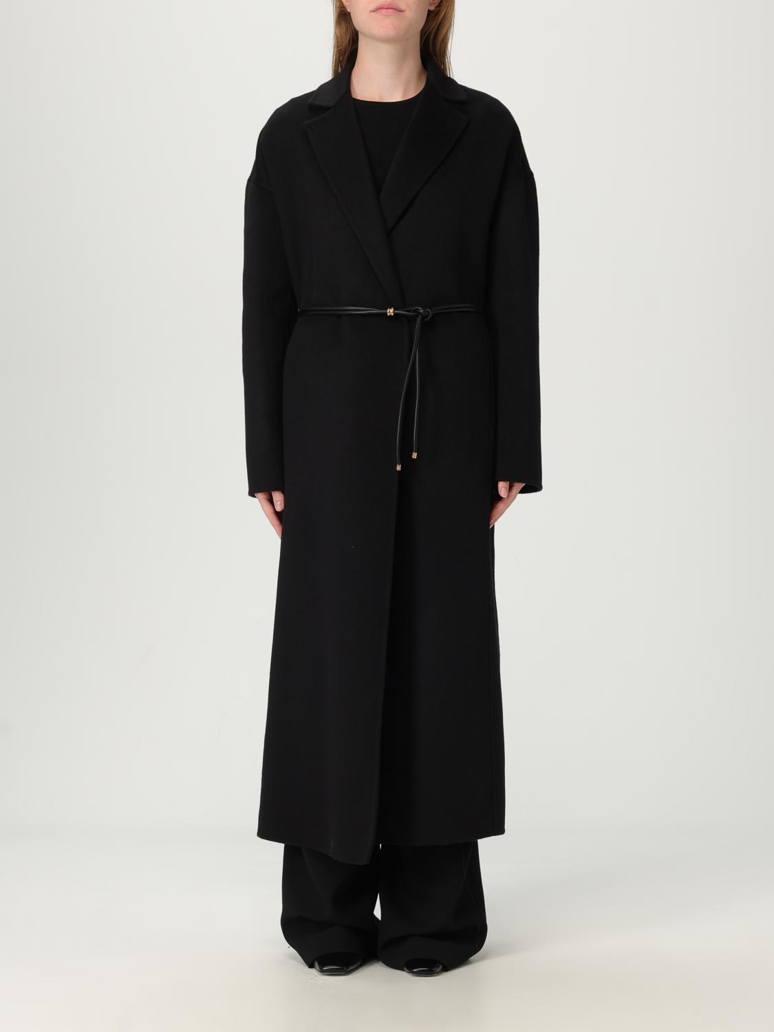 Agnona Coat  Woman Color Black In Black