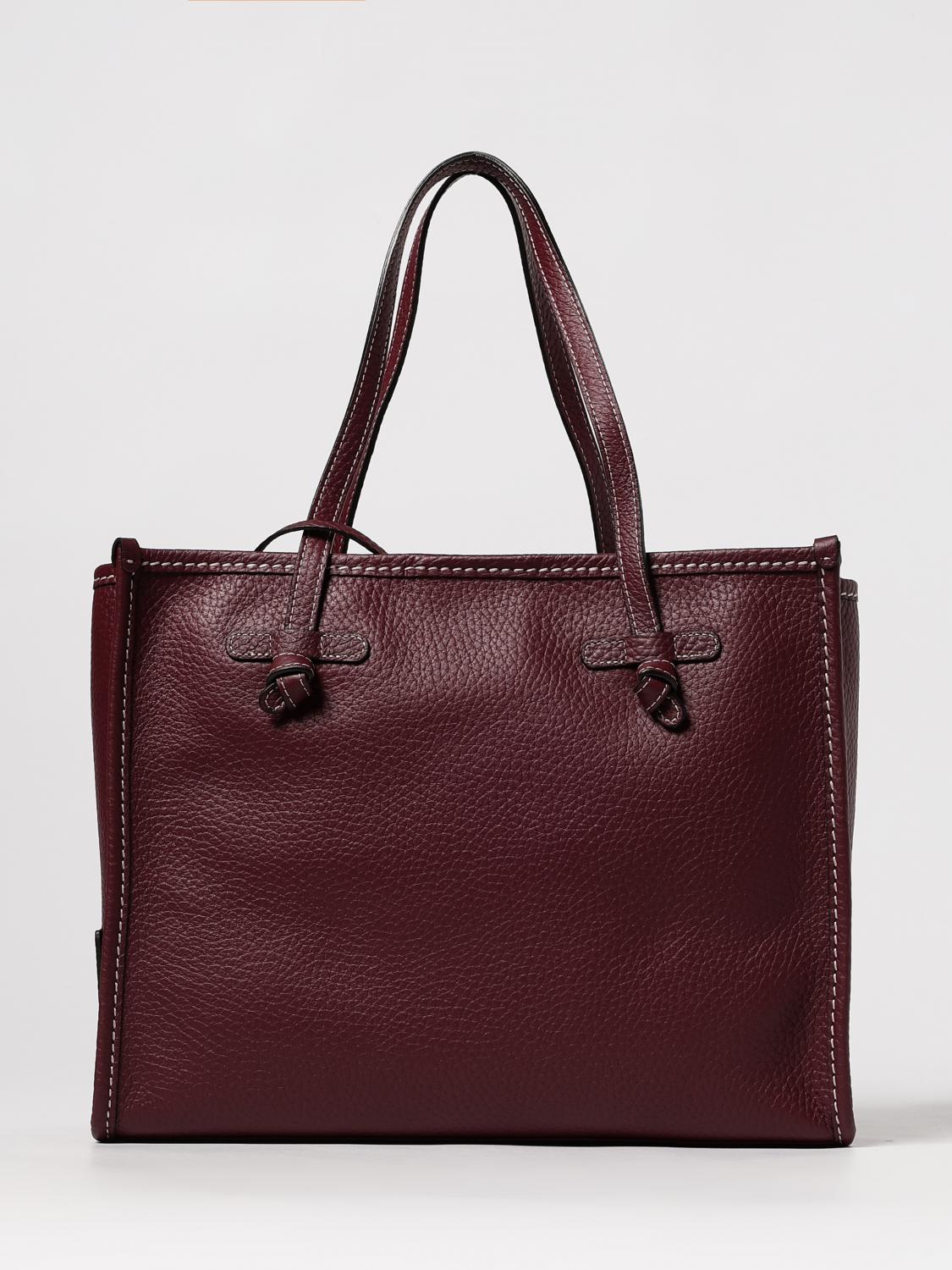 Gianni Chiarini Hammered Leather Shopper In Red