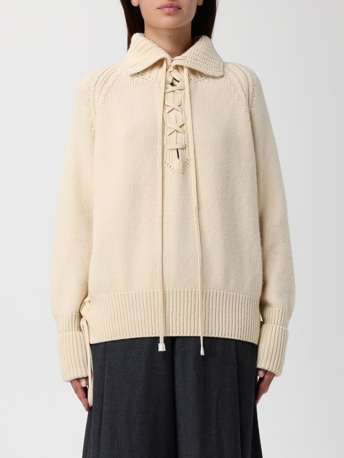 Ermanno Scervino Sweater Woman Color White In Neutral