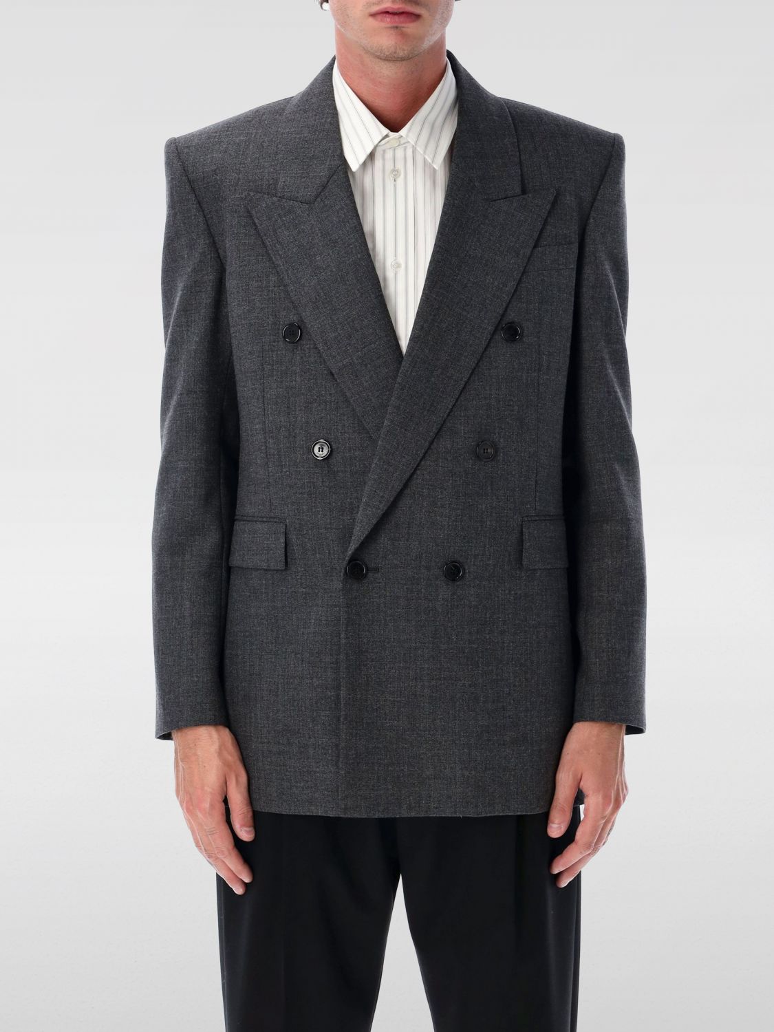 Saint Laurent Blazer  Men Color Grey In Gray