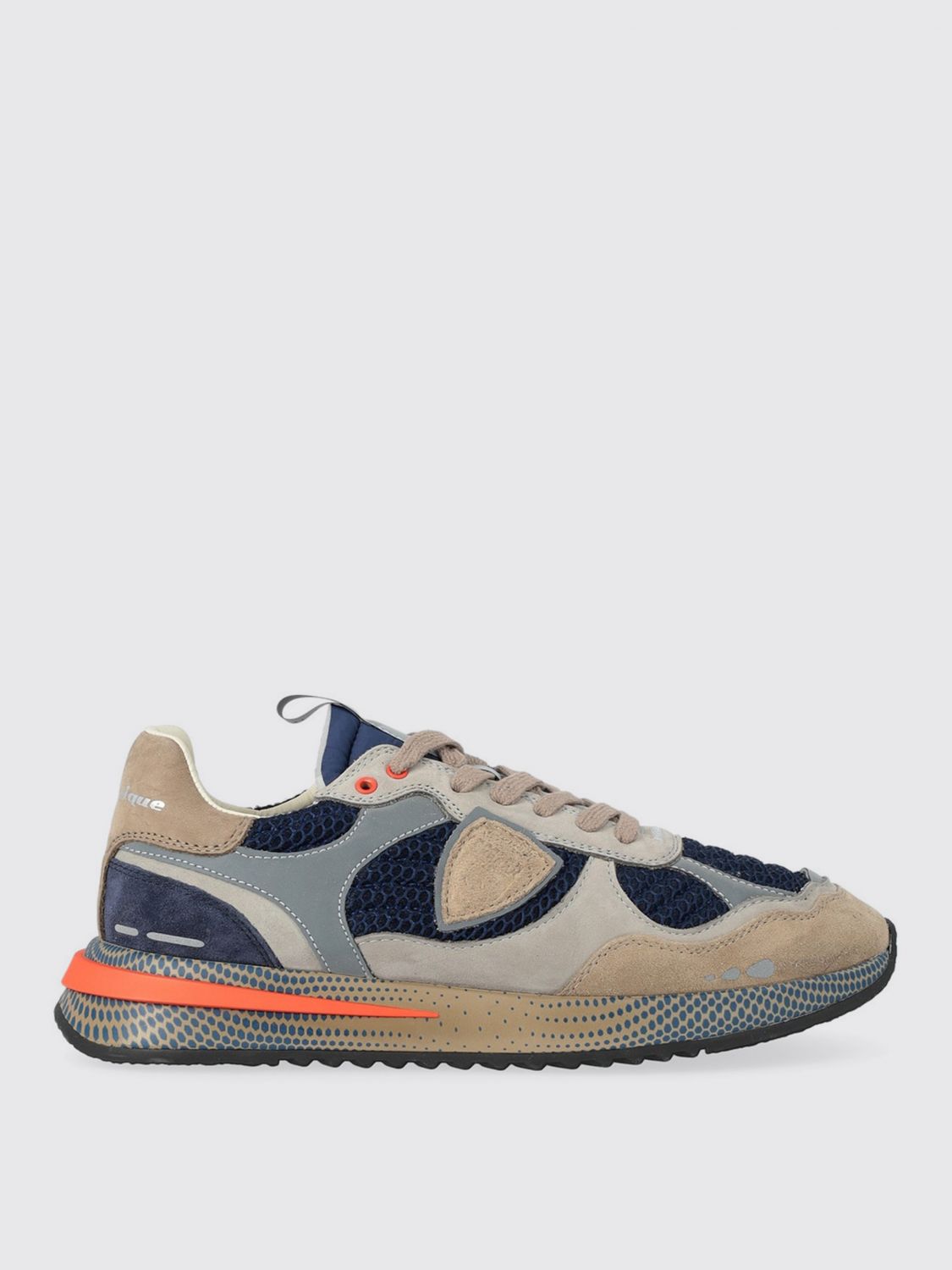 Philippe Model Olympique Mesh-panelled Sneakers In Blue