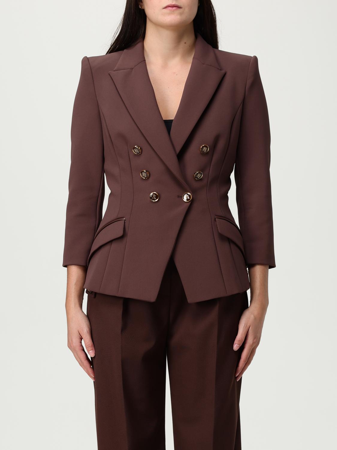 Elisabetta Franchi Blazer  Woman Color Brown In Brown