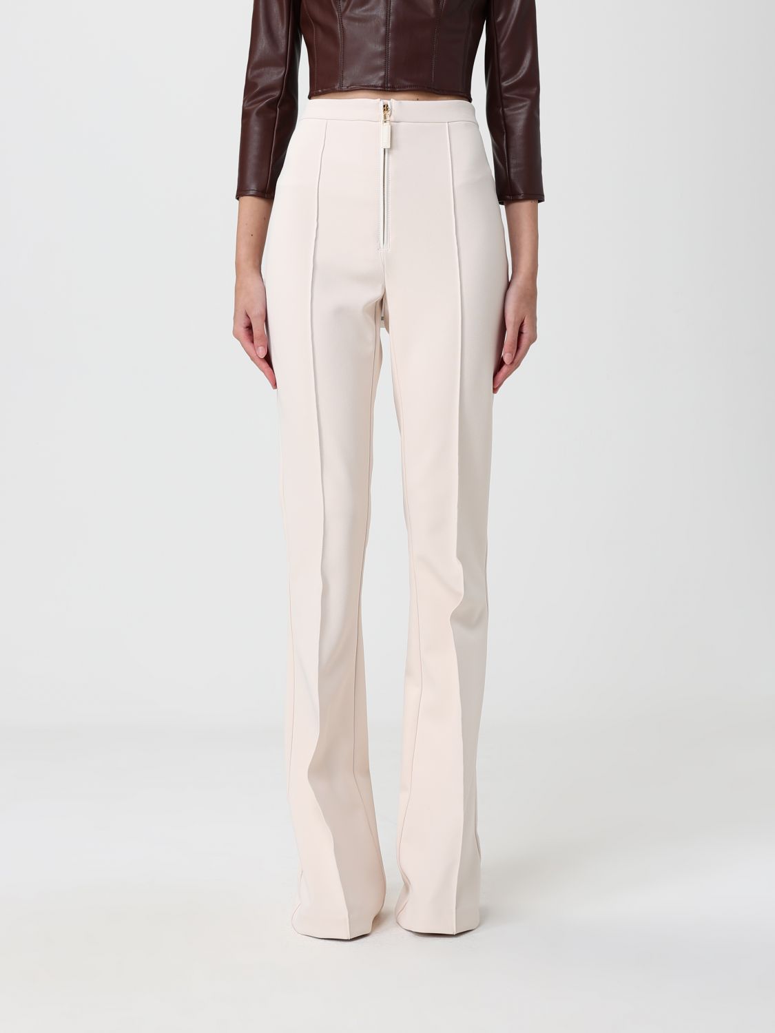 Elisabetta Franchi Pants Woman Color Milk In White
