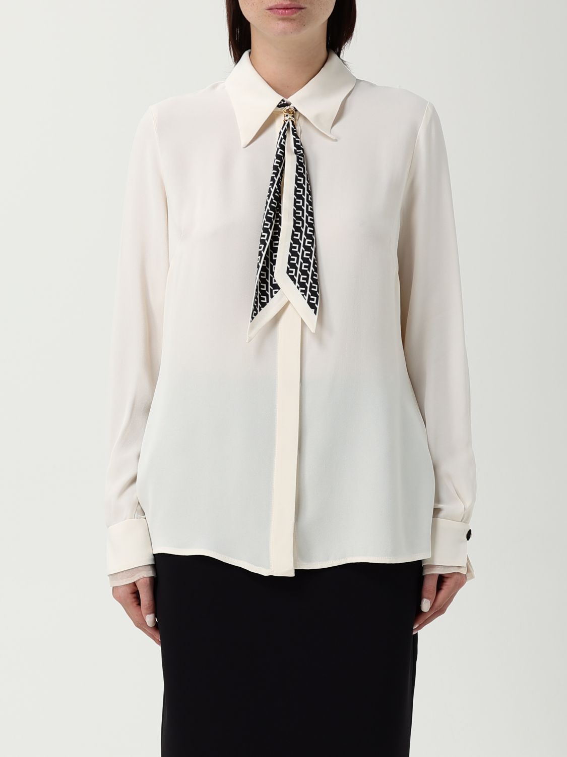 Elisabetta Franchi Shirt Woman Color Milk In White
