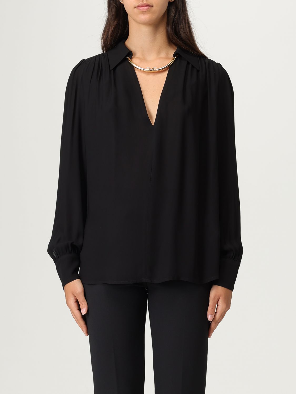 Elisabetta Franchi Top  Woman Color Black In Black