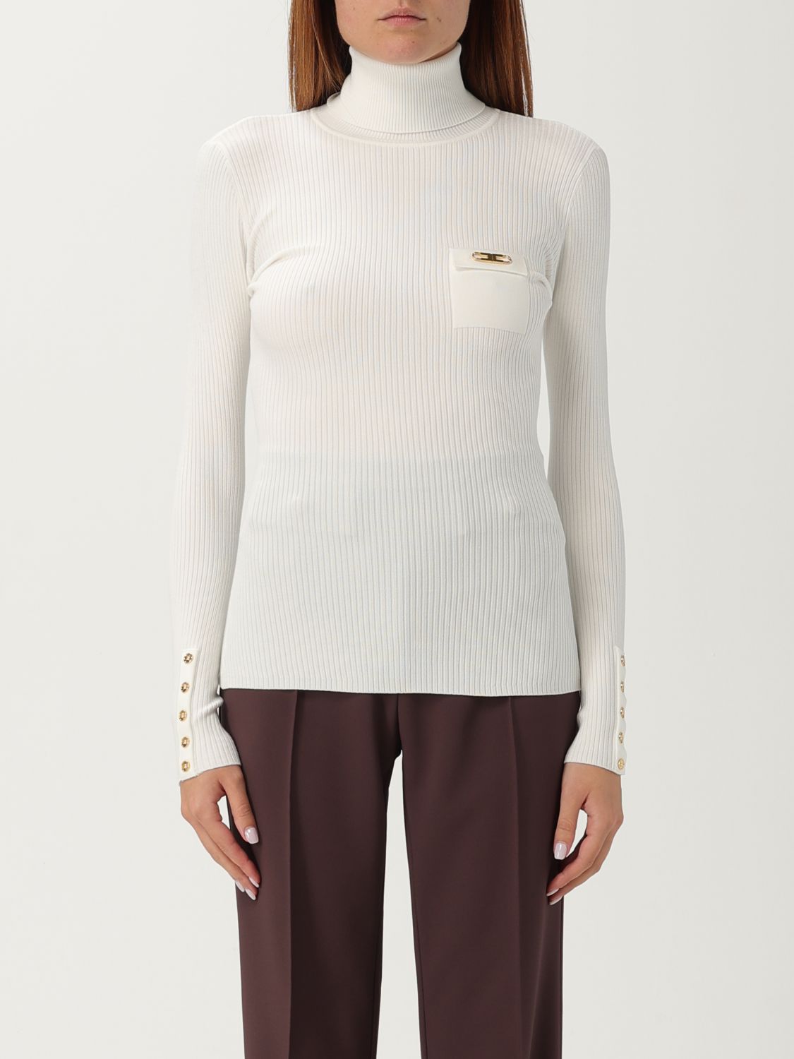 Elisabetta Franchi Sweater  Woman Color Ivory In White