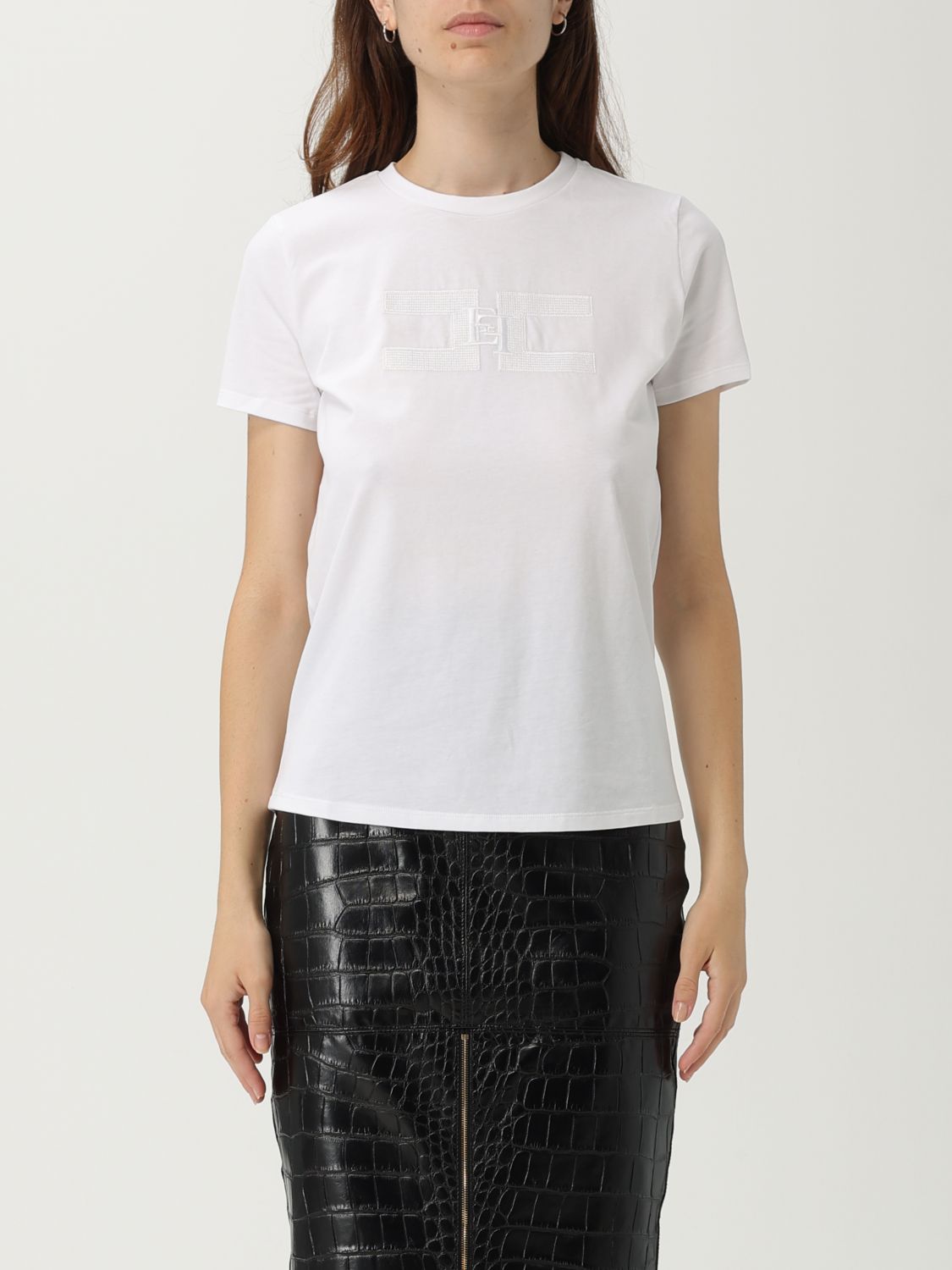 Elisabetta Franchi T-shirt Woman Color White In White