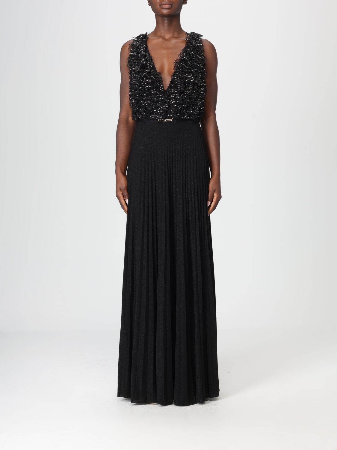 Elisabetta Franchi Dress Woman Color Black In Black