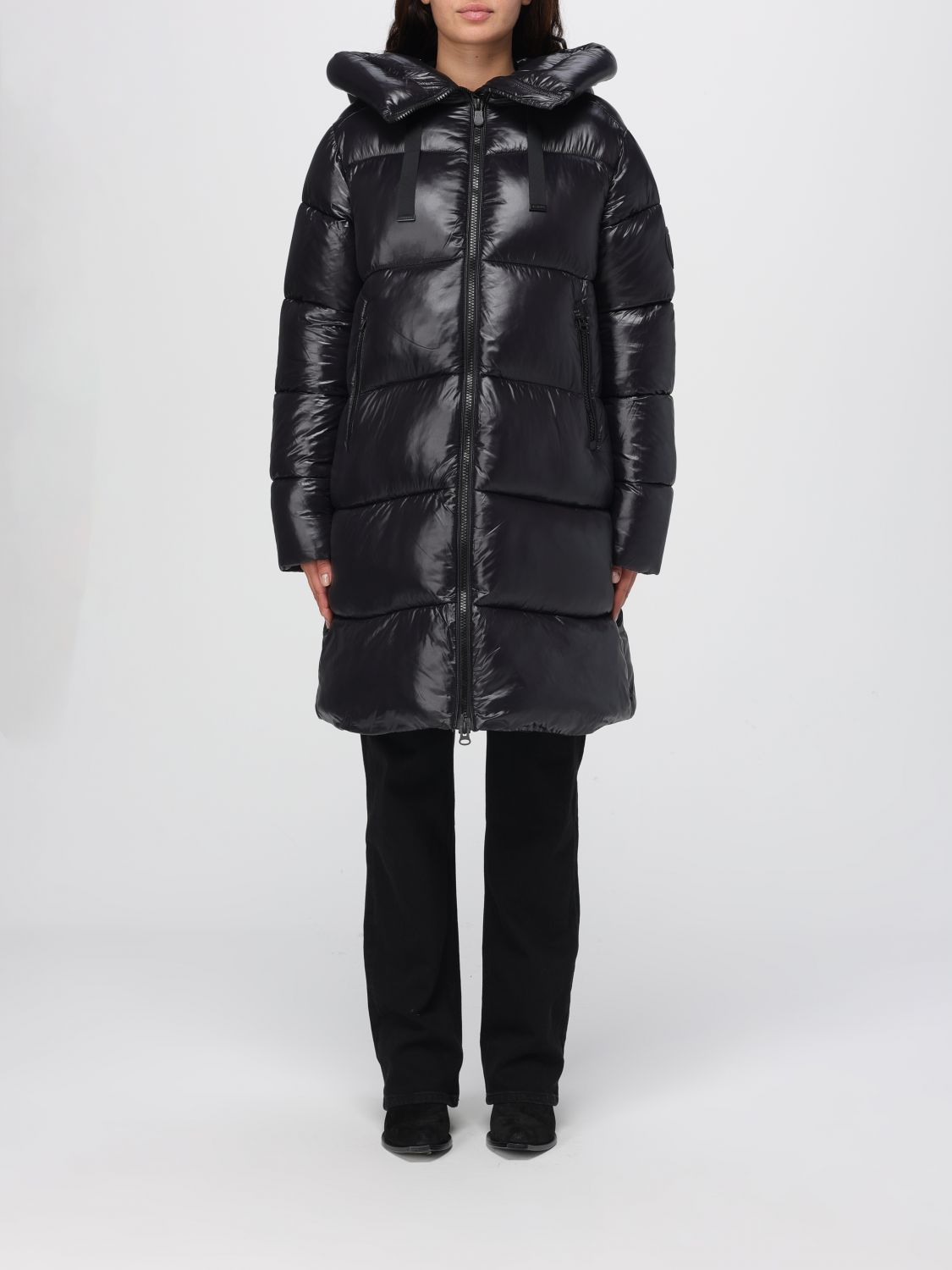 Save The Duck Isabel Long Down Jacket In Multi