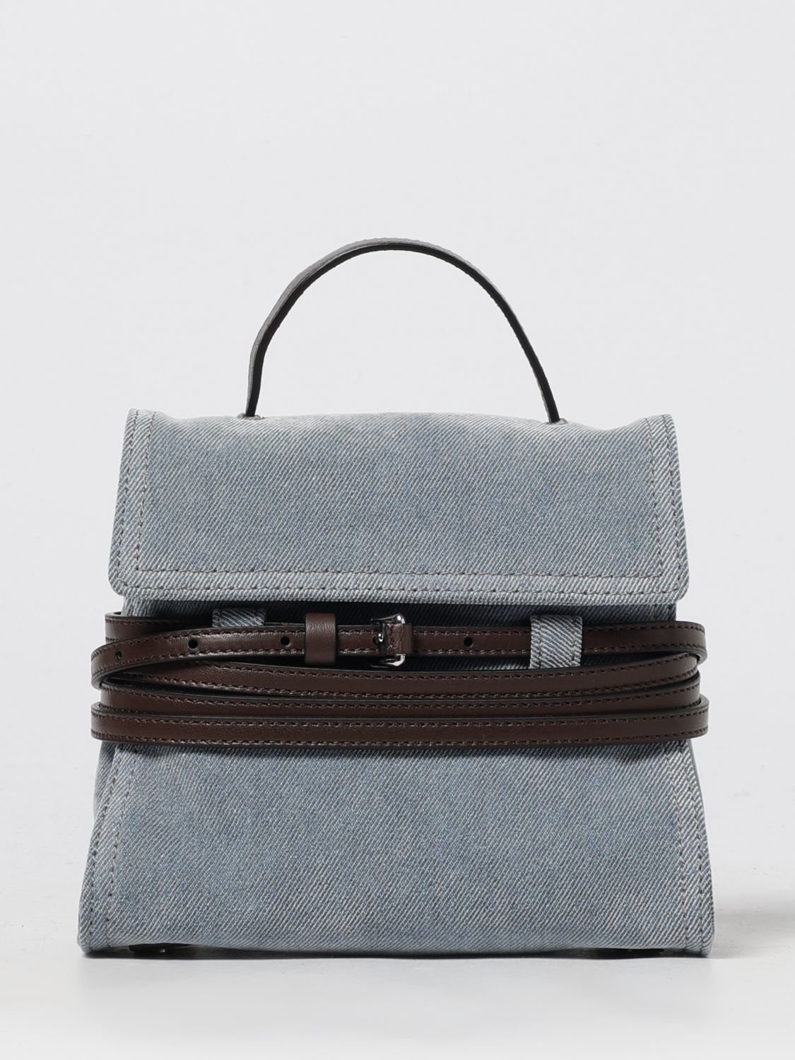 Moschino Top Handle Shoulder Bag With Detachable Belt In Multi