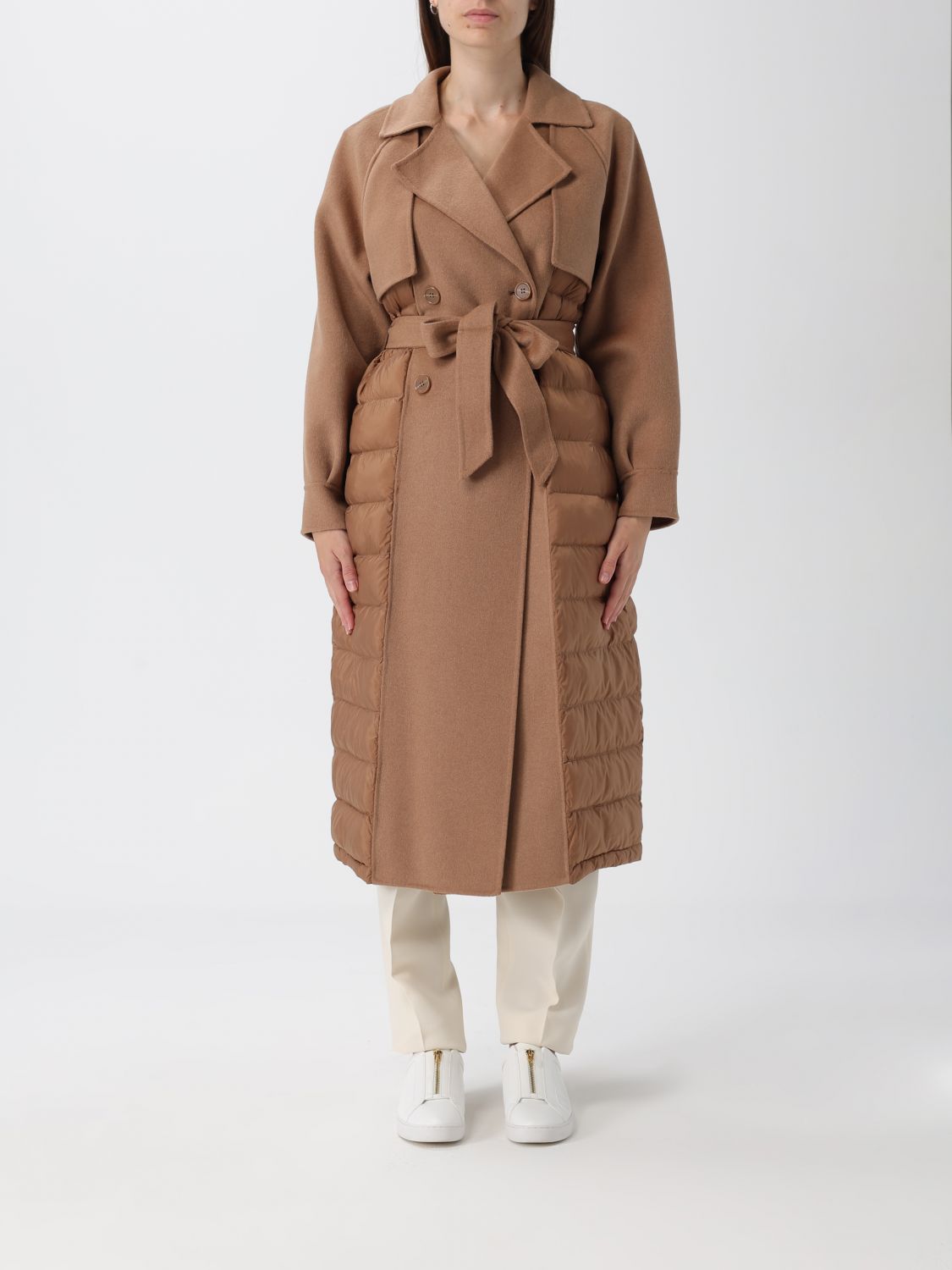 Twinset Coat  Woman Color Sand In Brown