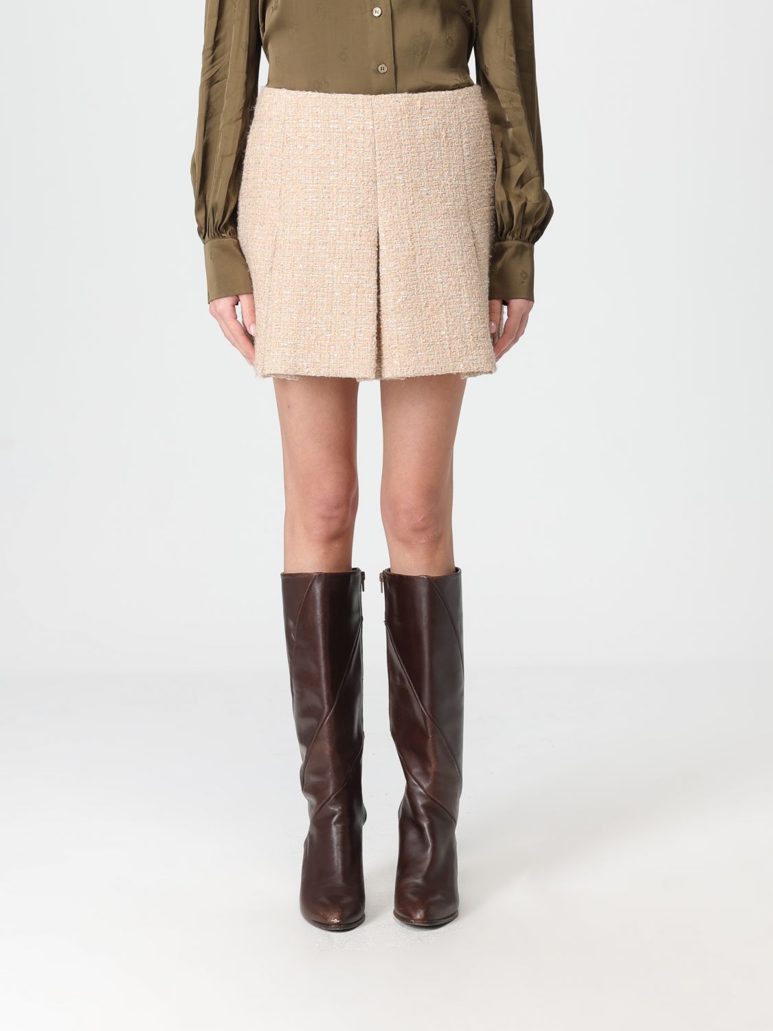 Twinset Skirt Woman Color Ice In Neutral