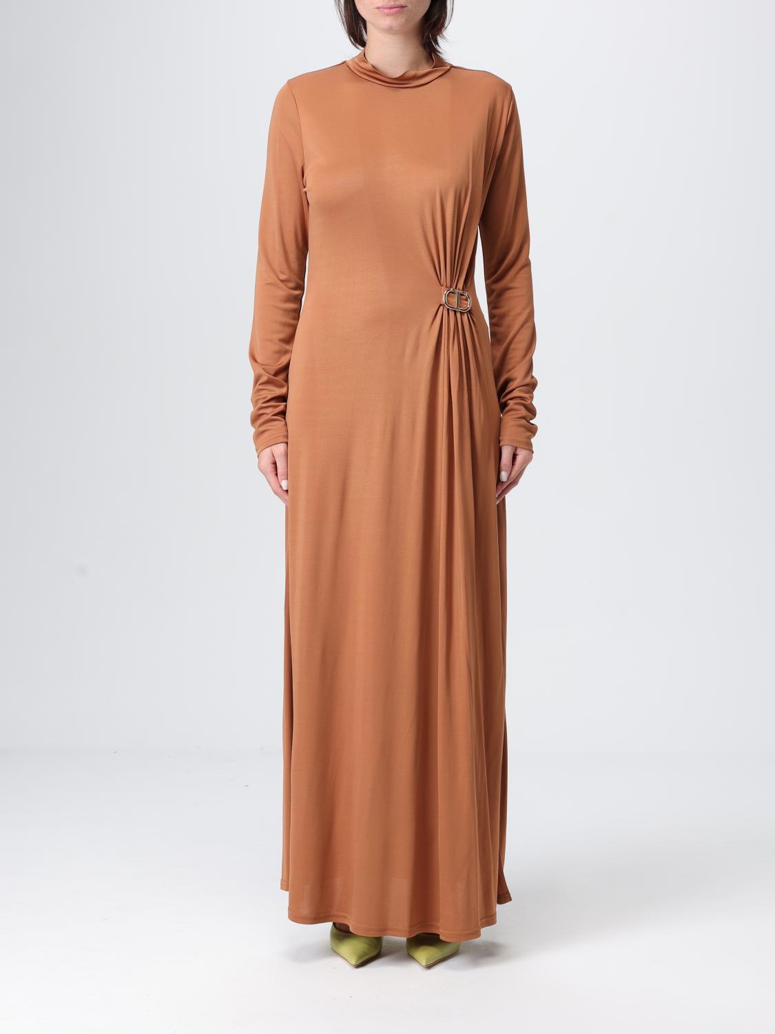 Twinset Dress Woman Color Bronze In Brown