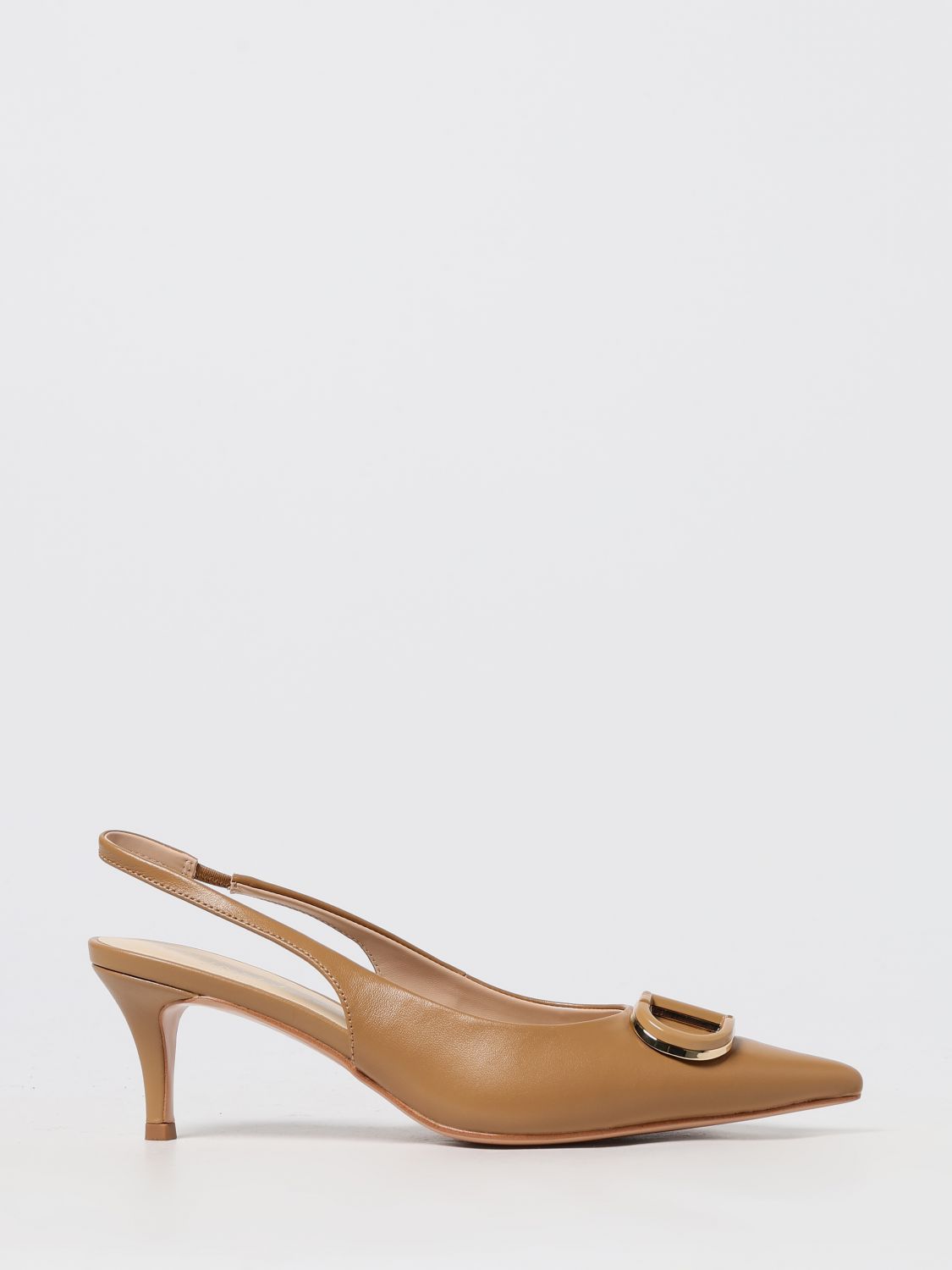 Twinset Pump Woman Color Camel In Multi