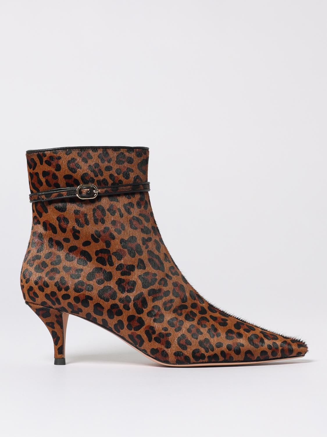 Twinset 70mm Leopard-print Boots In Brown