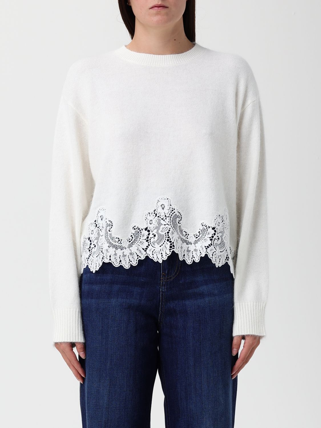 Twinset Sweater  Woman Color Ice In Black