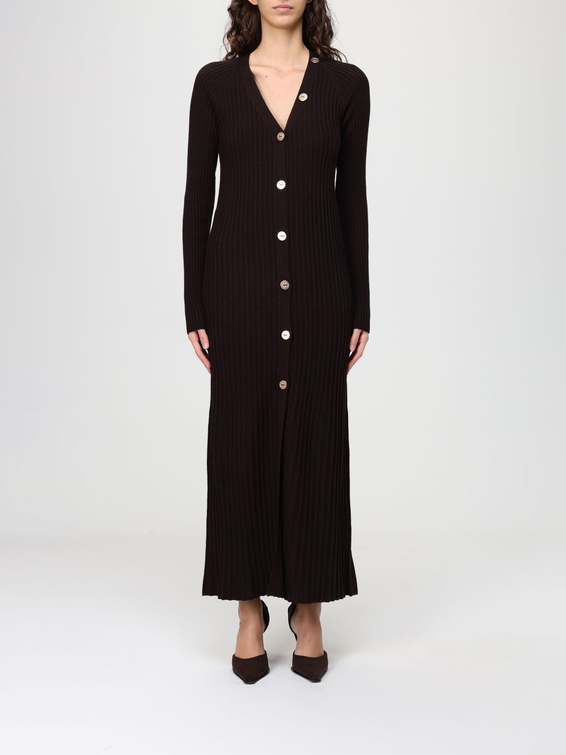 Twinset Dress  Woman Color Brown In Black