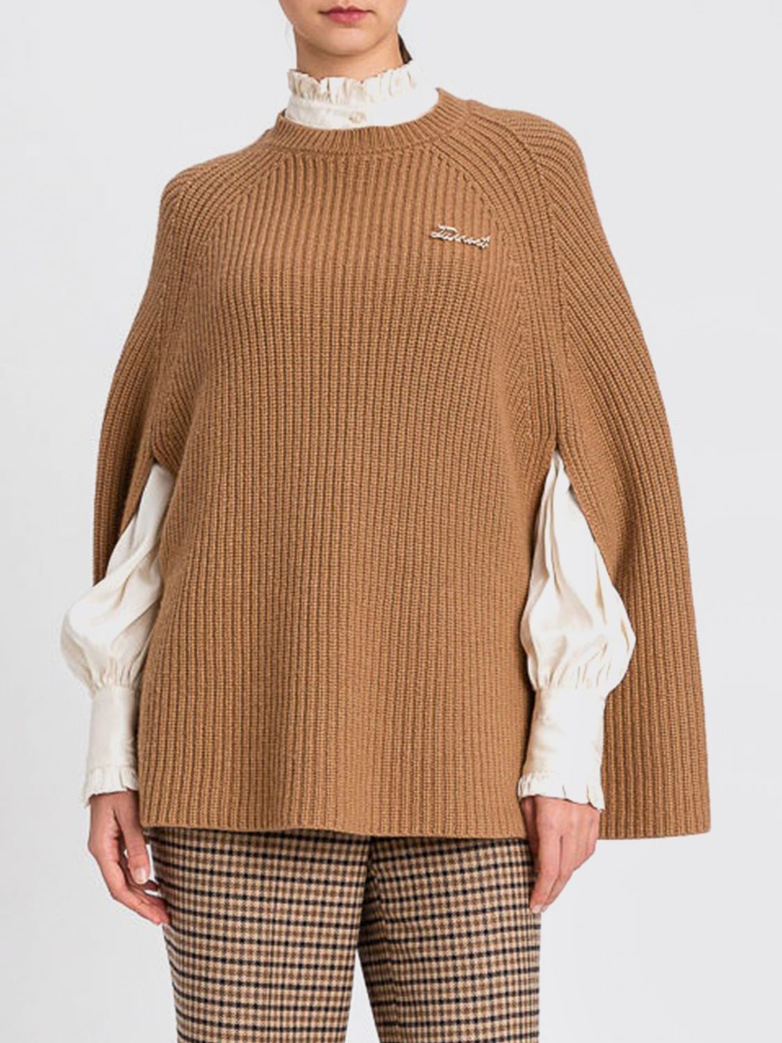 Twinset Sweater  Woman Color Yellow Cream In Brown