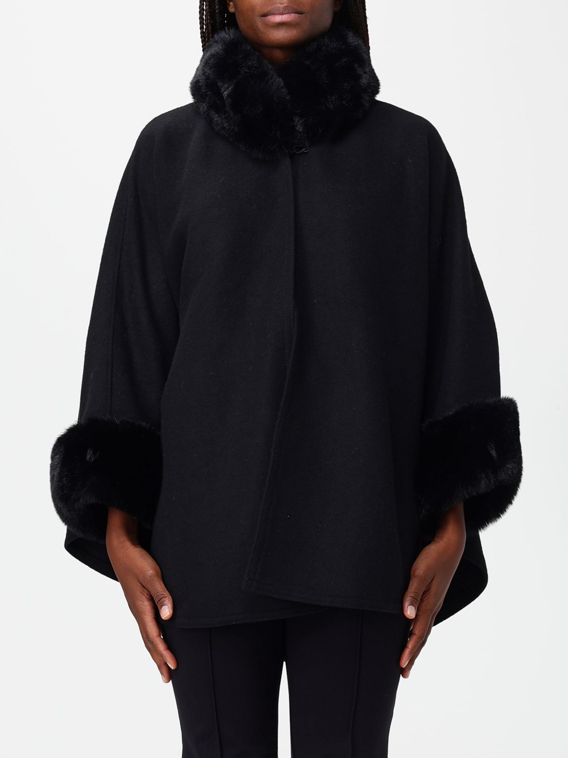 Twinset Cape Woman Color Black In Black