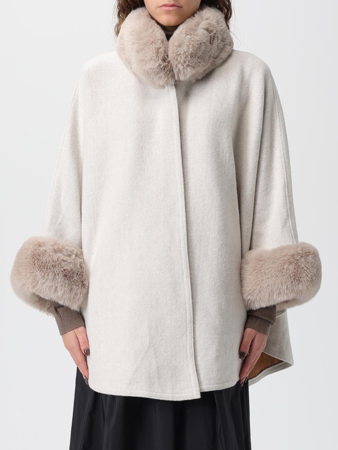 Twinset Cape Woman Color Ice In Neutral