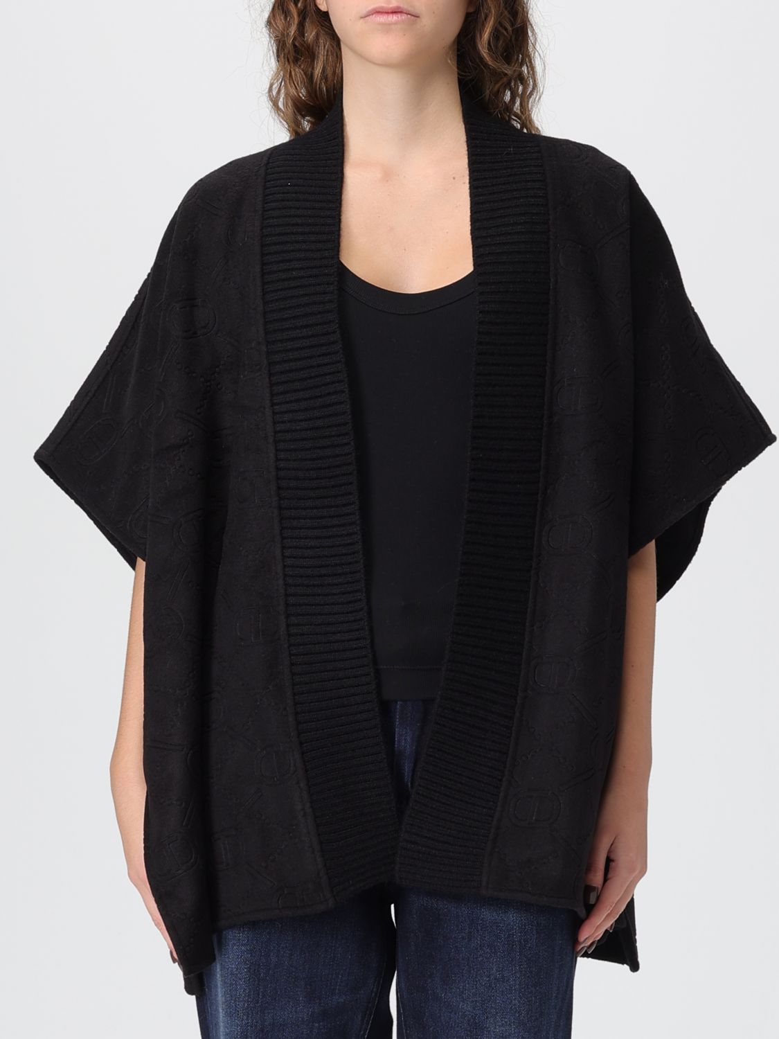Twinset Cape Woman Color Black In Black