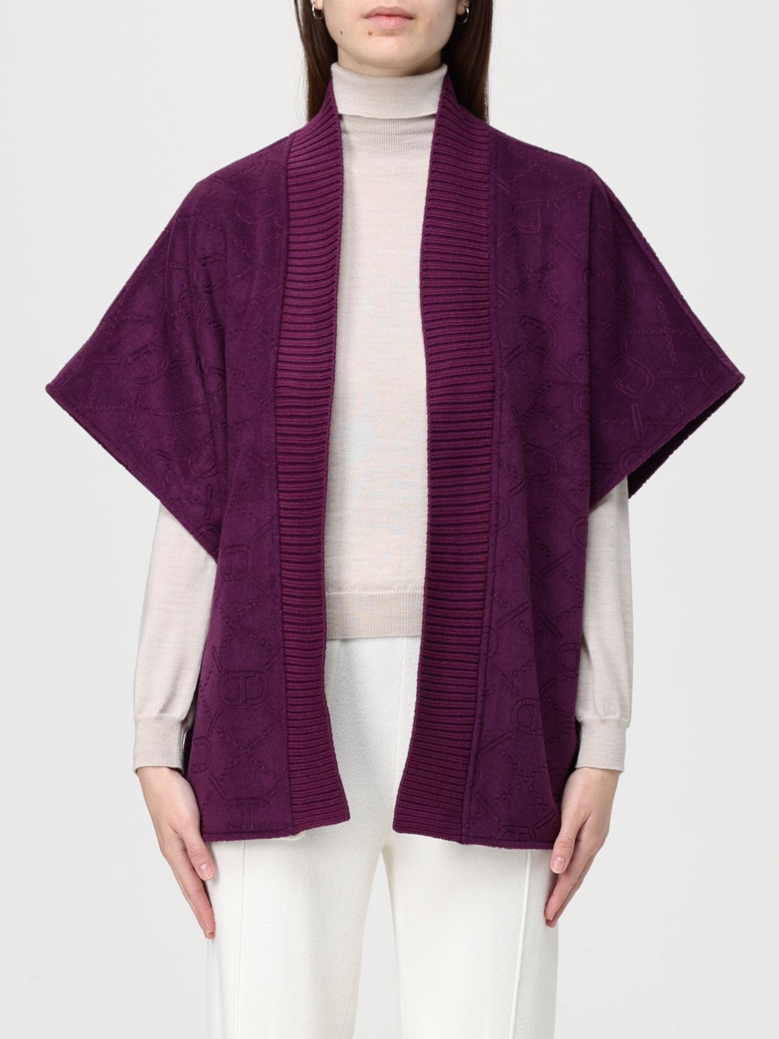 Twinset Coat Woman Color Violet In Purple