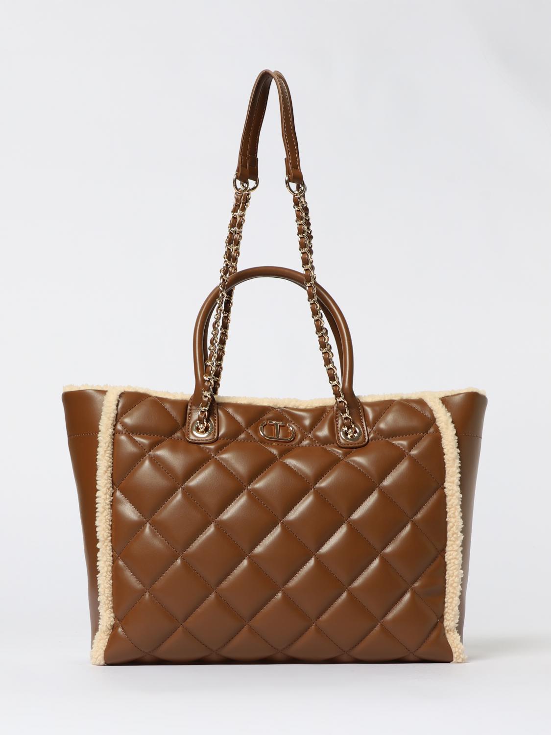 Twinset Tote Bag Woman Color Leather In Brown