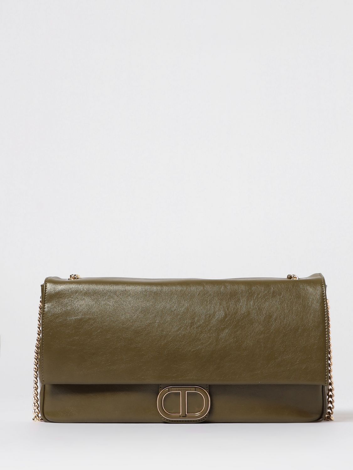 Twinset Shoulder Bag Woman Color Kaki In Brown