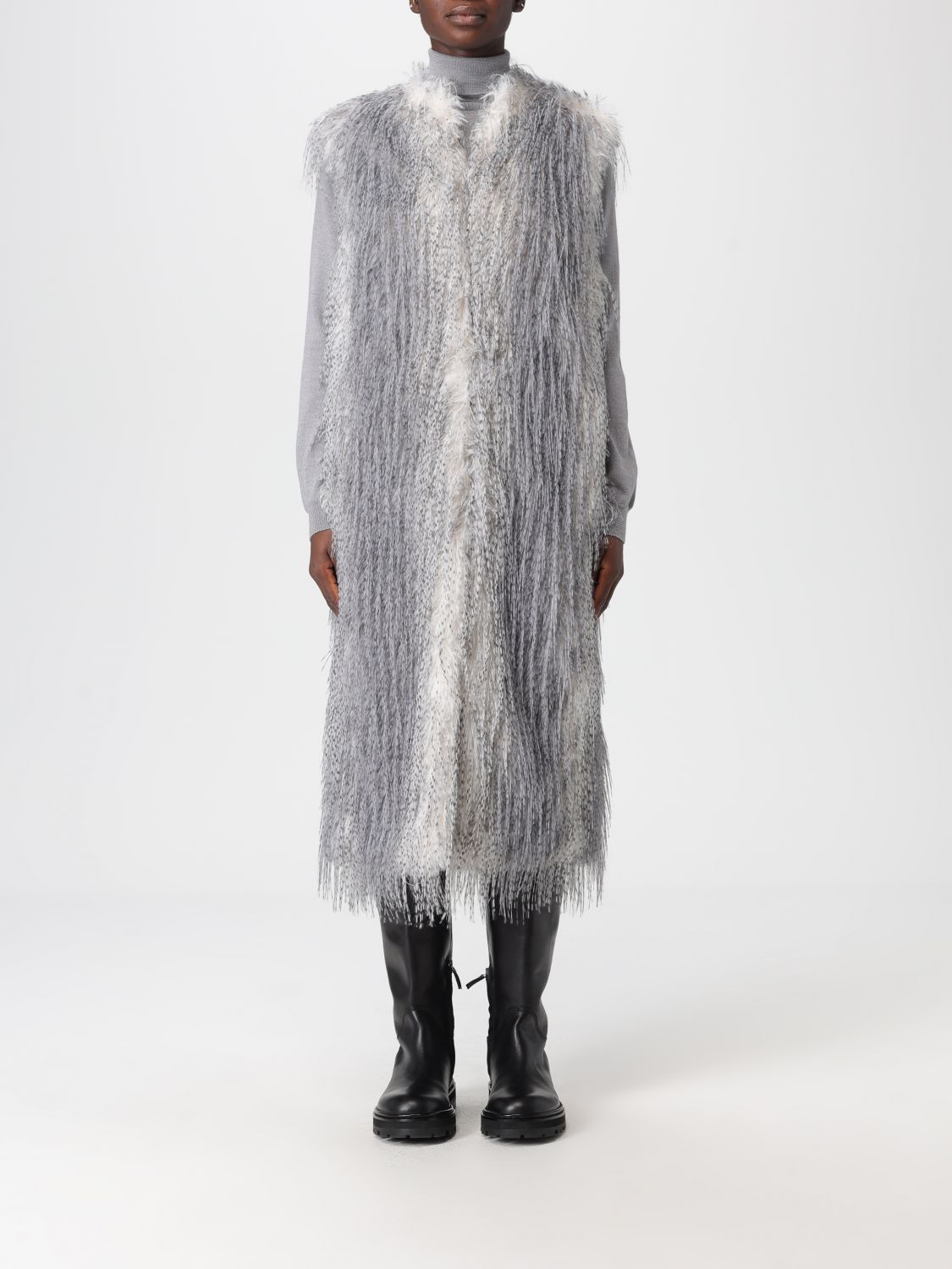 Twinset Actitude Coat  Woman Color Pearl In White