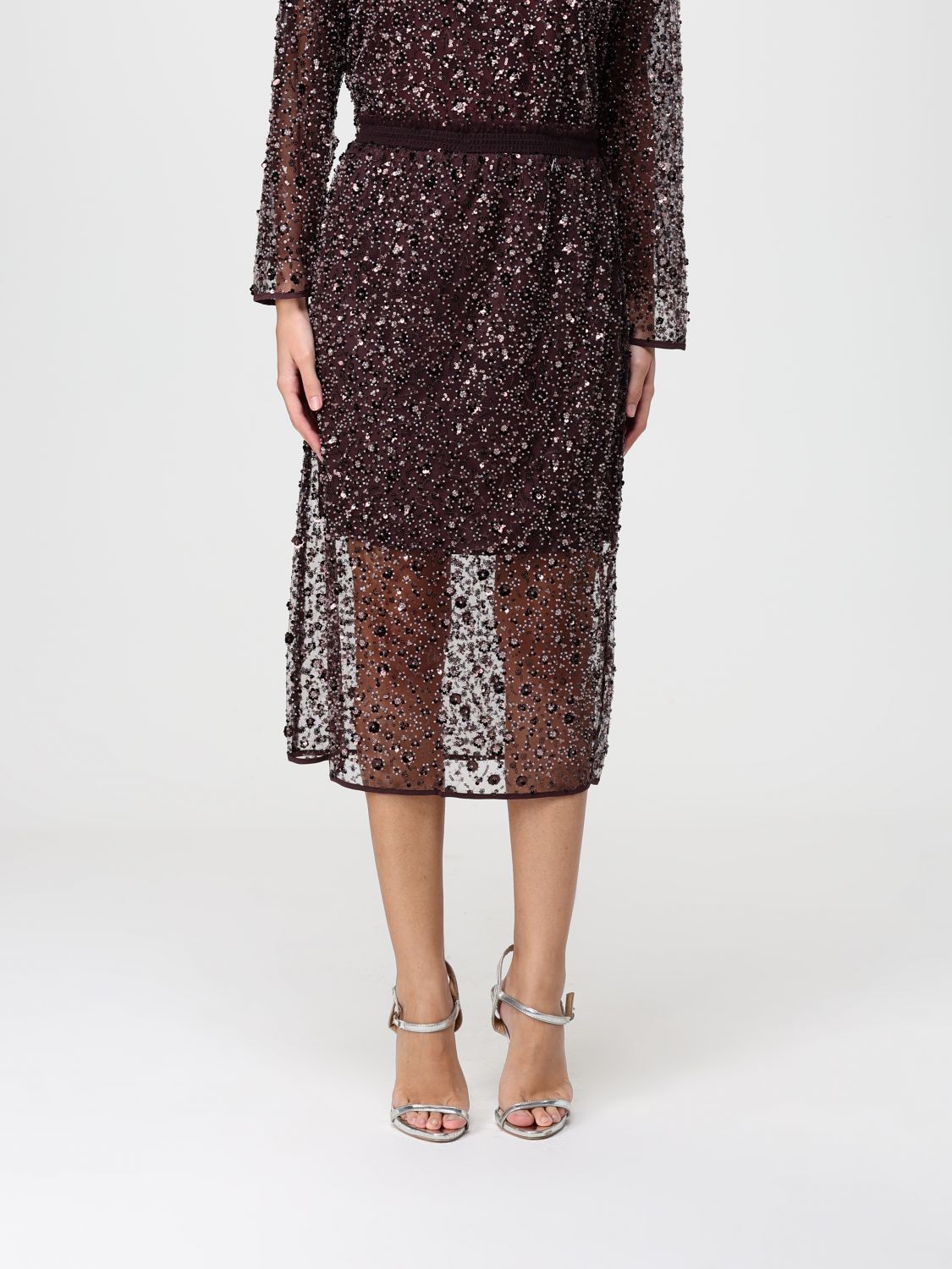 Twinset Actitude Skirt  Woman Color Brown In Brown