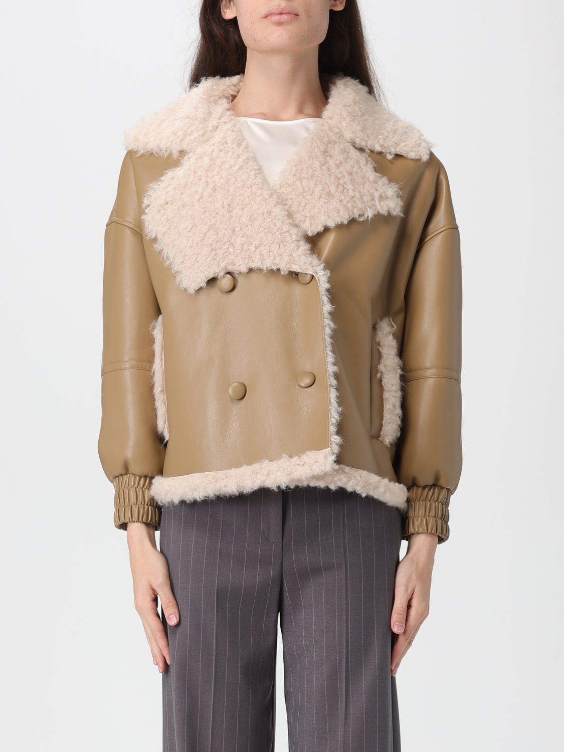 Twinset Actitude Jacket  Woman Color Camel In Brown