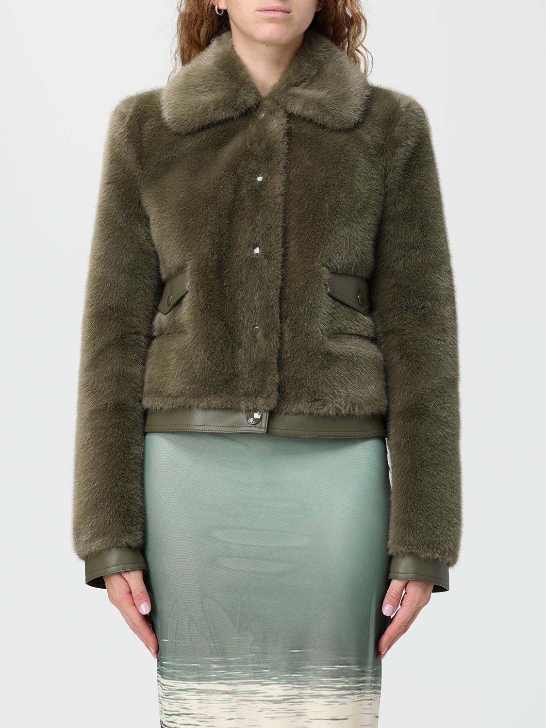 Patrizia Pepe Jacket Woman Color Military In Green