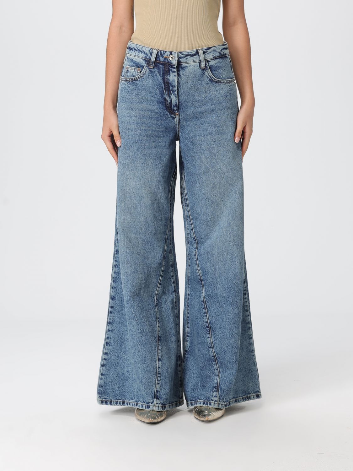Patrizia Pepe Jeans Woman Color Stone Washed In Blue