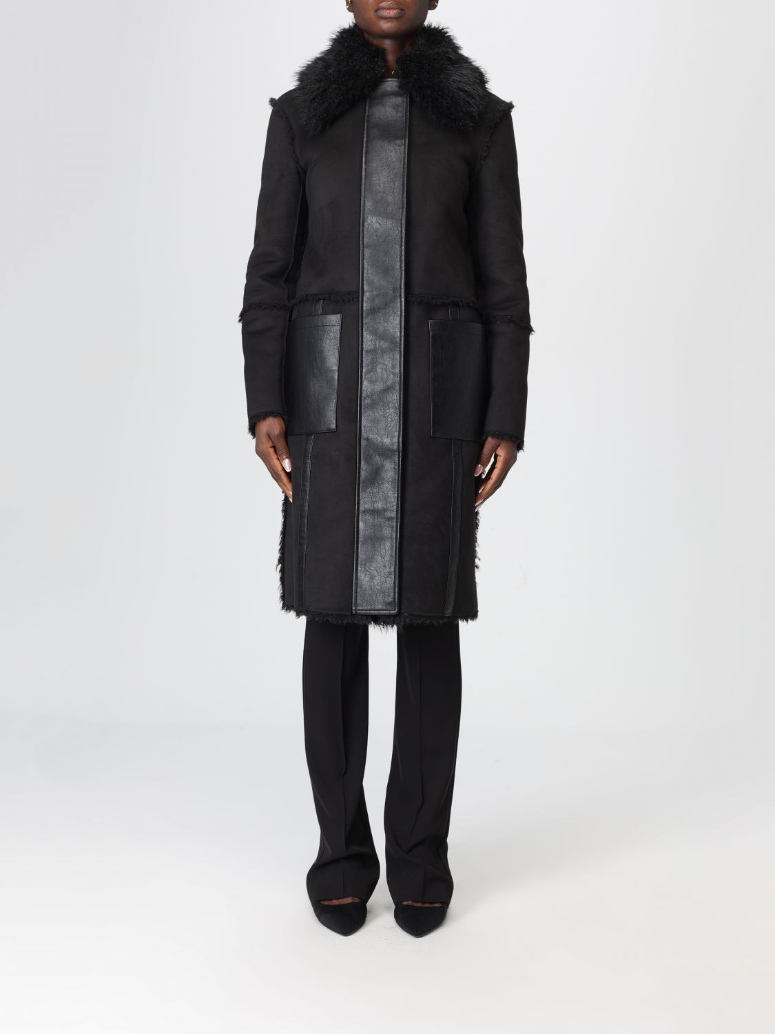 Patrizia Pepe Coat  Woman Color Black In Black