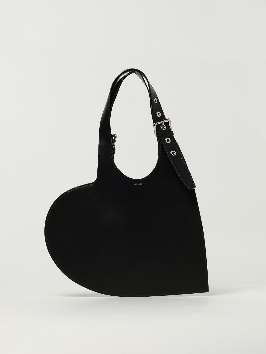 Coperni Belt Heart Shoulder Bag In Black