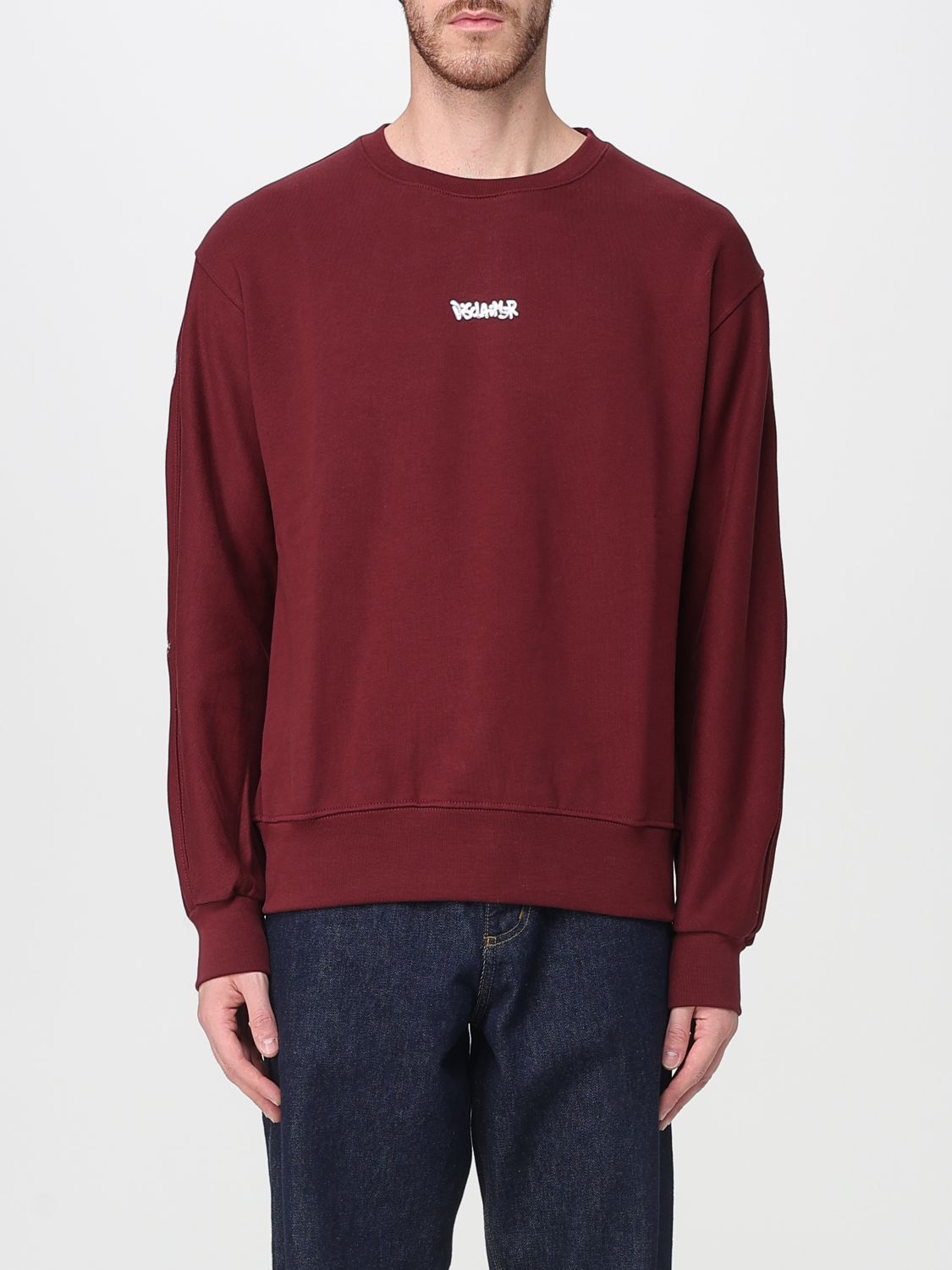 Disclaimer Sweatshirt  Men Color Burgundy In Red