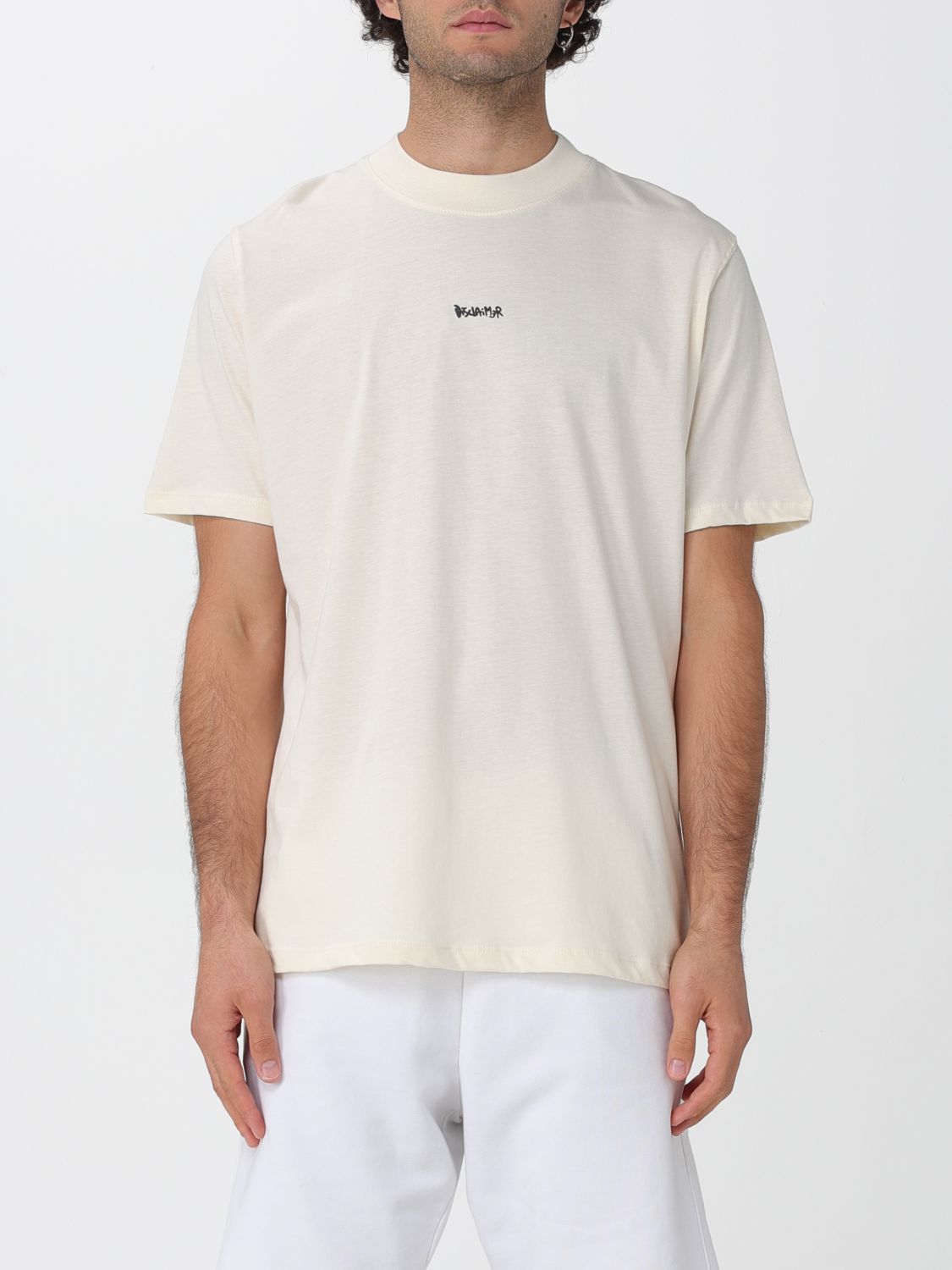 Disclaimer T-shirt  Men Color Milk In Yellow
