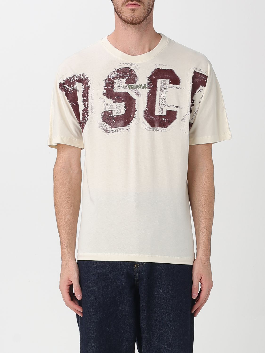 Disclaimer T-shirt  Men Color Milk In White