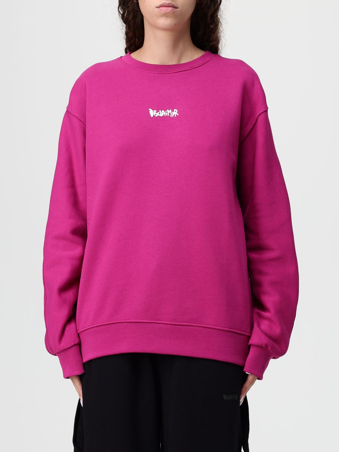 Disclaimer Sweatshirt  Woman Color Burgundy In Pink