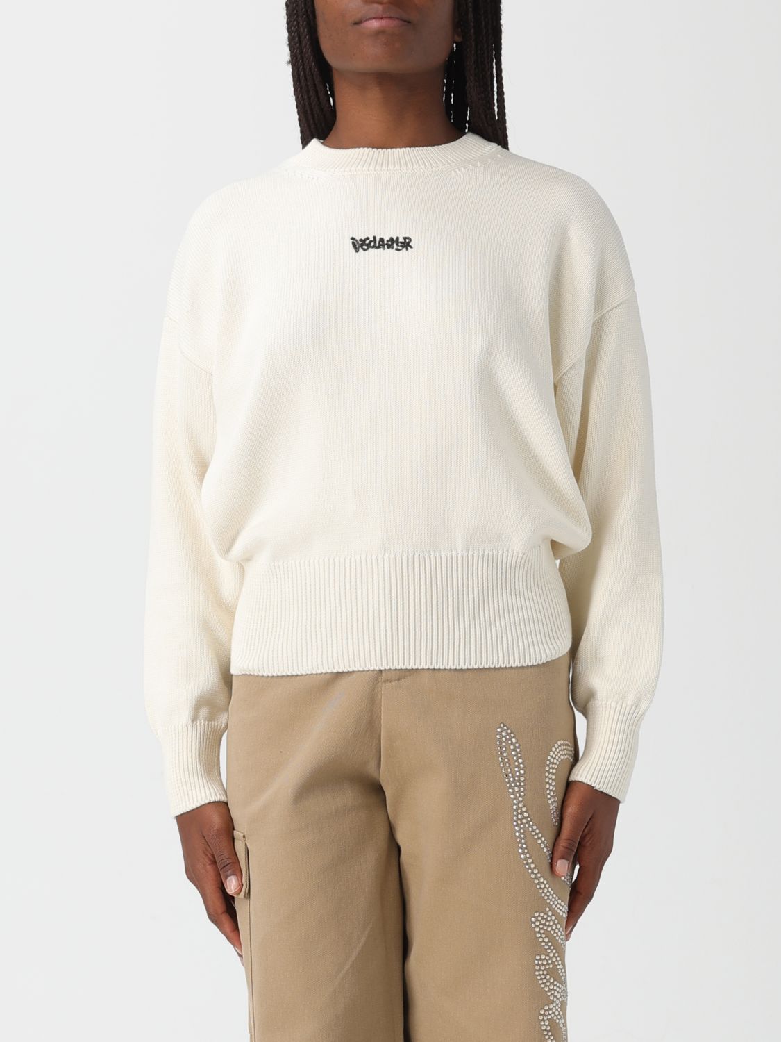 Disclaimer Sweater  Woman Color Milk In White