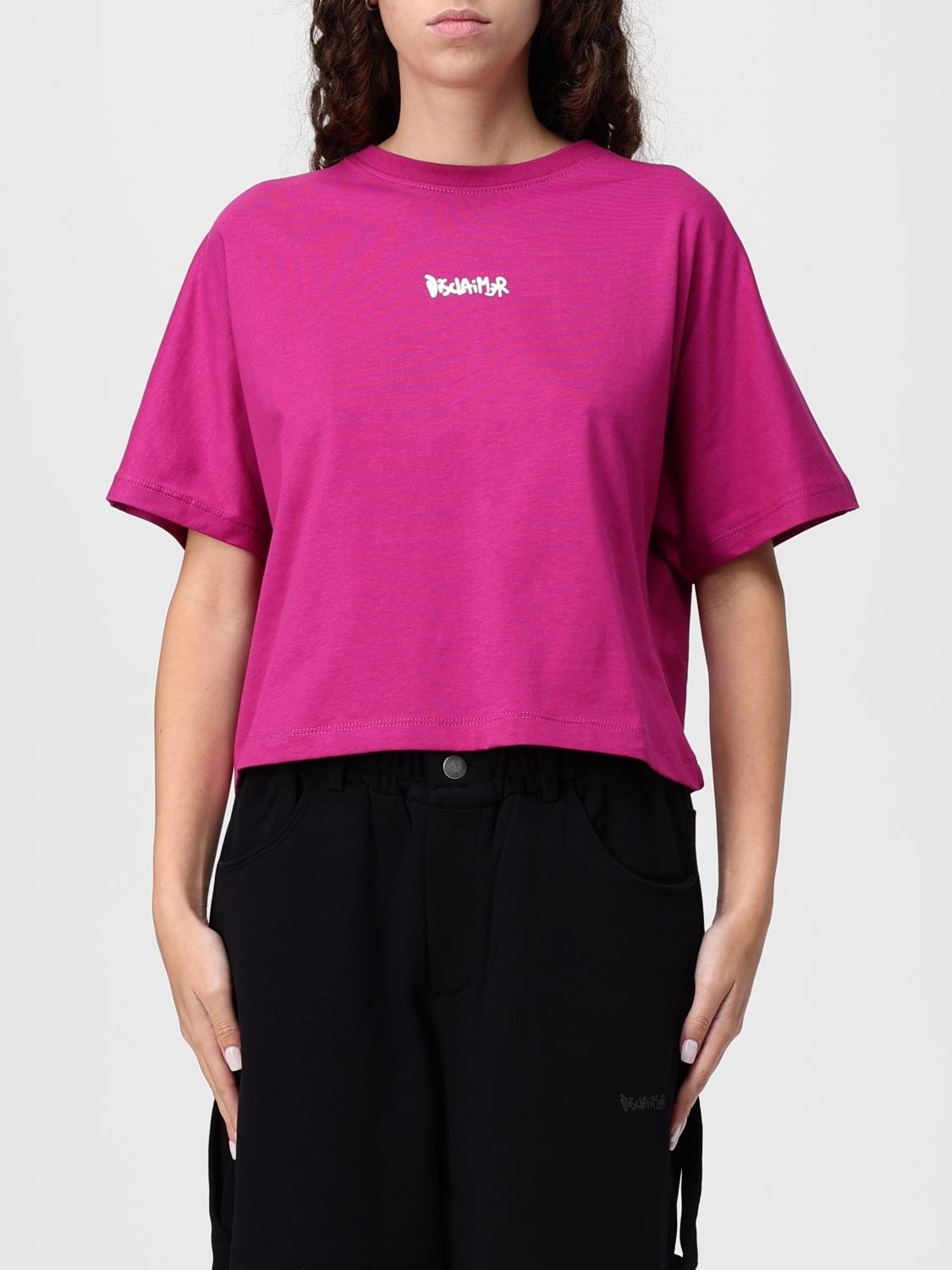 Disclaimer T-shirt  Woman Color Burgundy In Purple