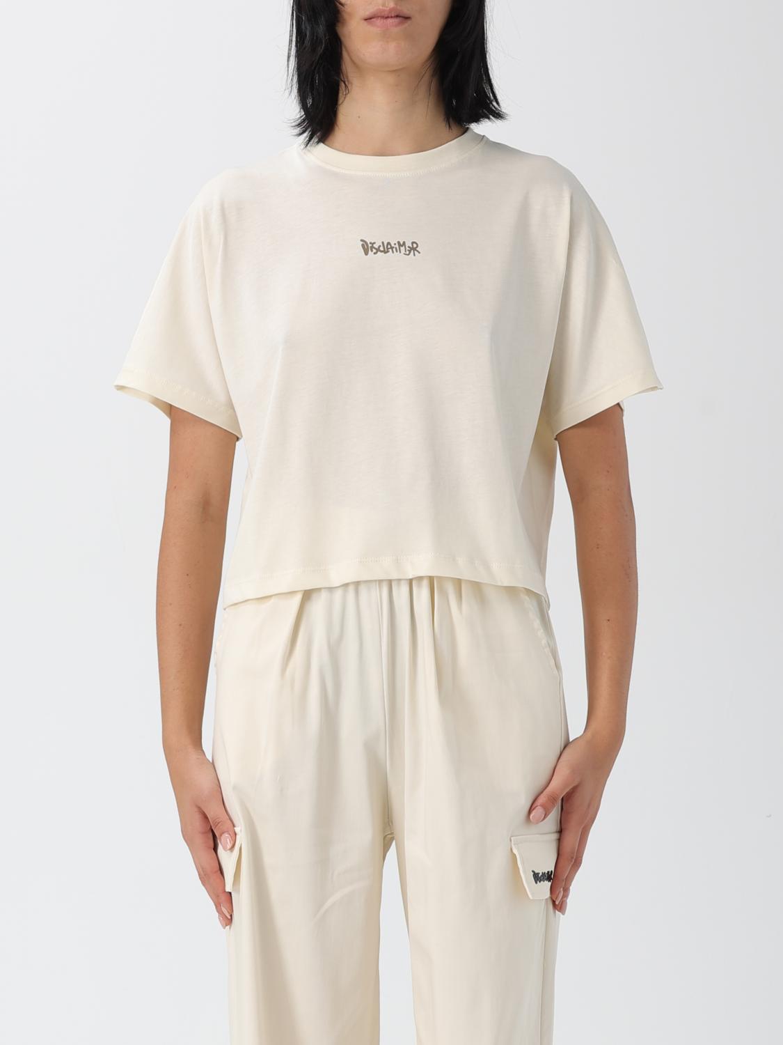 Disclaimer T-shirt Woman Color Milk In White