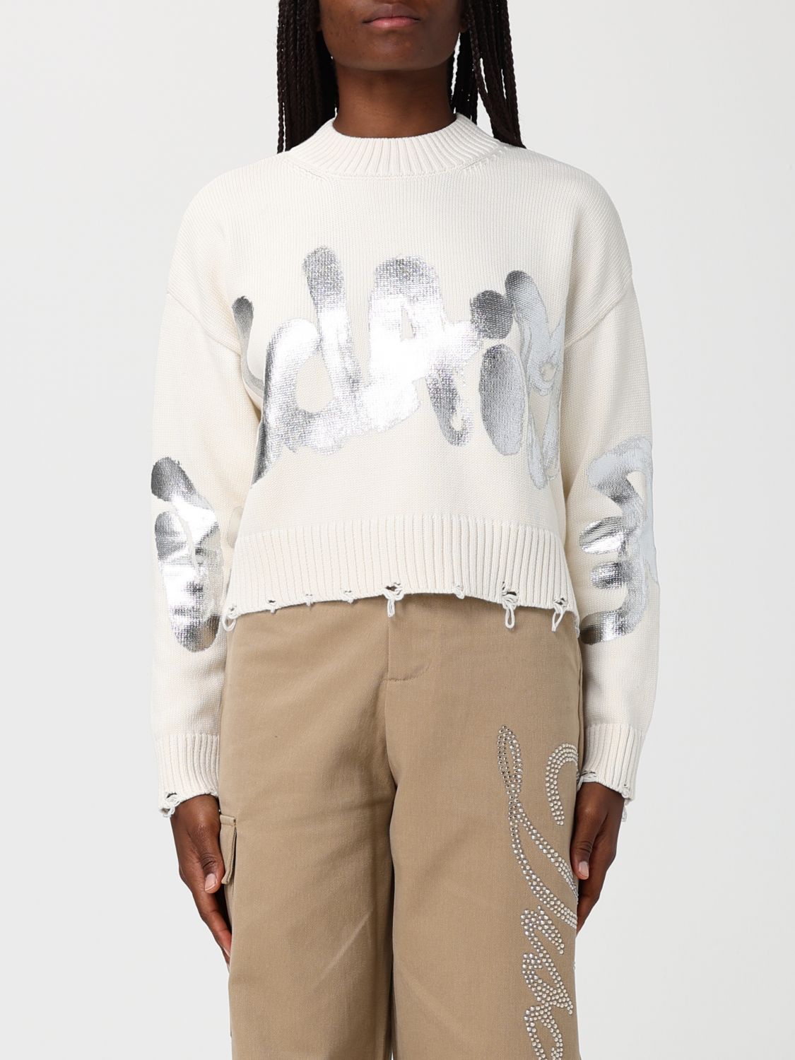 Disclaimer Sweater  Woman Color Milk In White
